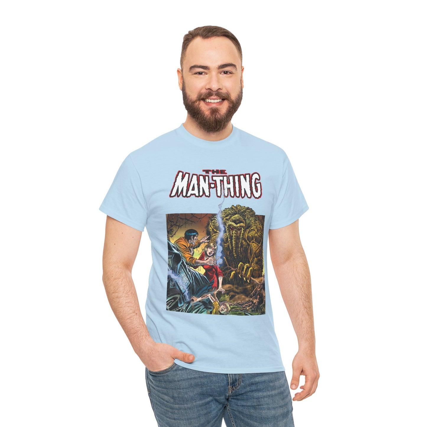 Man-Thing T-Shirt - Adventure into Fear #18 Cover Art - Marvel Comics - Whatever Knows Fear Burns At The Touch - Swamp Monster