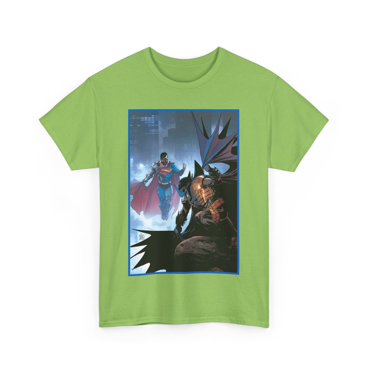 Cyborg Superman Vs Azrael Batman T-Shirt - Lee Weeks Art - Reign of the Superman, Knightfall - World's Finest Variant Cover Art - DC Comics