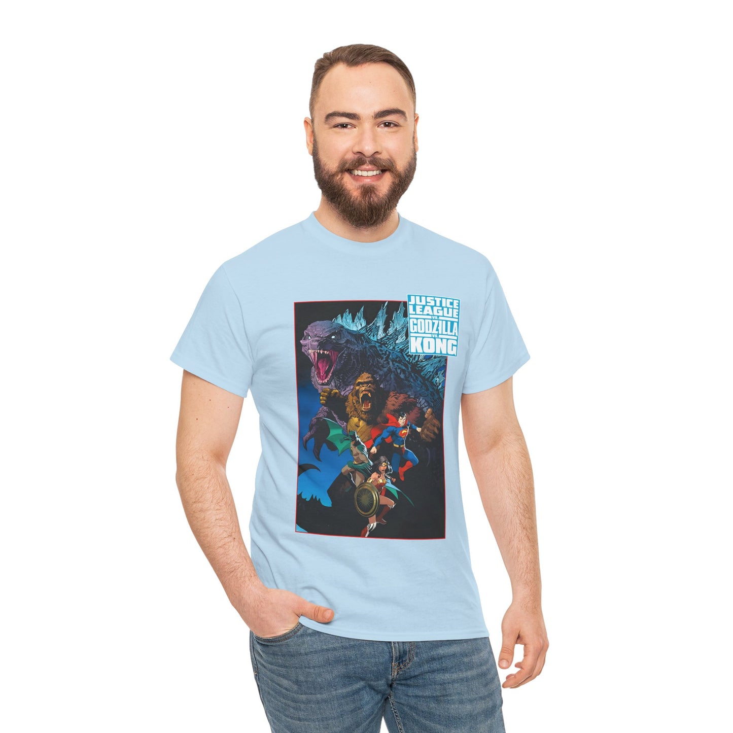 Justice League Vs Godzilla Vs Kong T-Shirt - Dan Mora Art - Wonder Woman, Superman, Batman - DC Comics