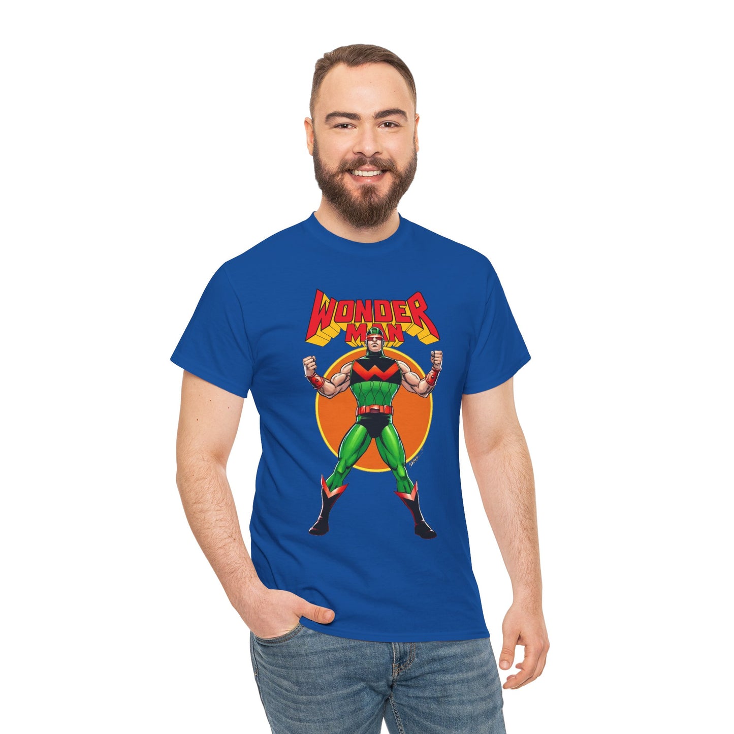 Wonder Man T-Shirt - Classic George Perez Art - Simon Williams, Avengers Member - Popular Marvel Comics Character