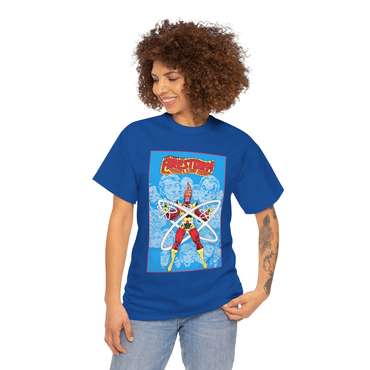 Fury of Firestorm T-Shirt - Pat Broderick Art - The Nuclear Man, Ronnie Raymond - JLA Member - DC Comics