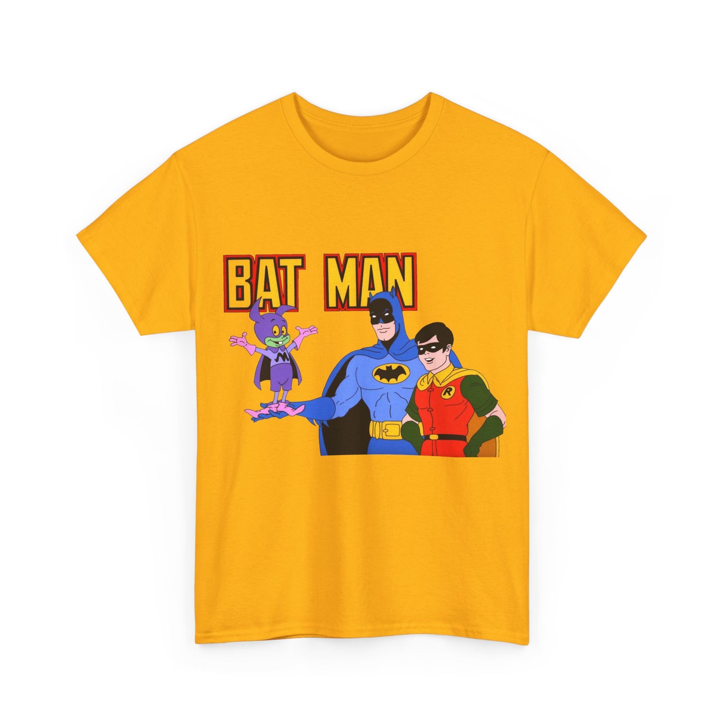 Batman, Robin & Bat-Mite T-Shirt - The New Adventures of Batman - 1970s Filmation DC Cartoon Series - Animated Dark Knight Detective