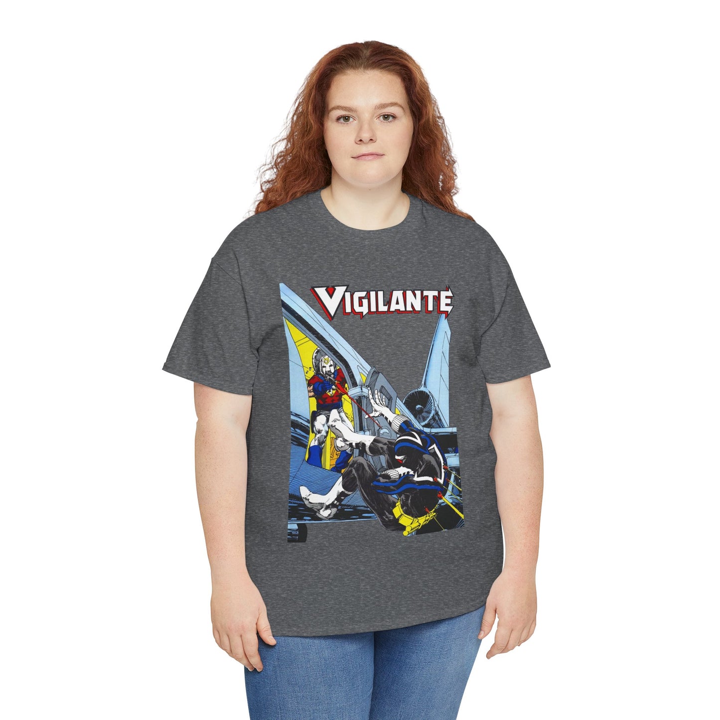Vigilante Vs Peacemaker T-Shirt - Mike Grell Art - Adrian Chase - DC Comics