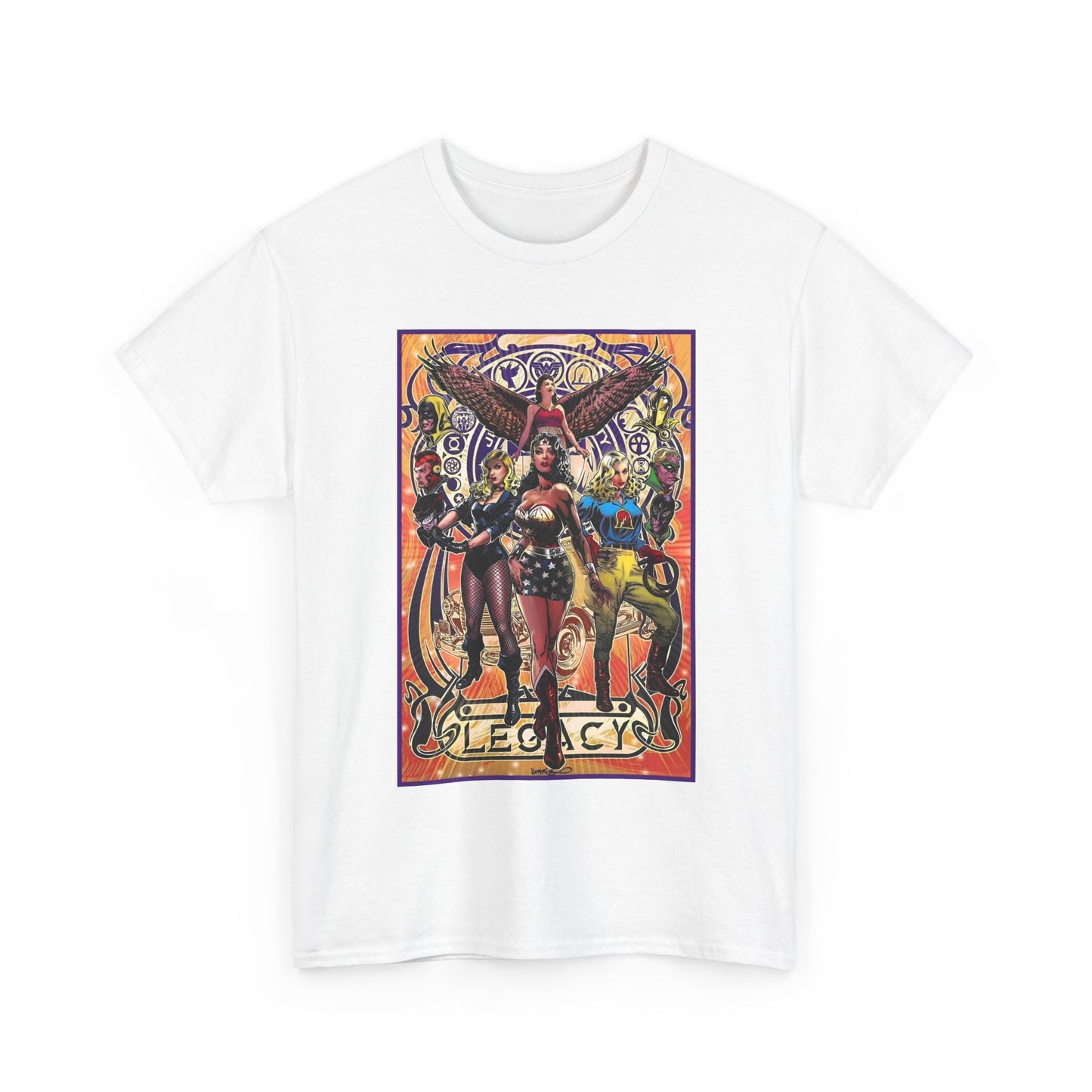 Justice Society T-Shirt - Tony Harris Art - Wonder Woman, Liberty Belle, Black Canary, Hawkgirl - JSA - DC Comics