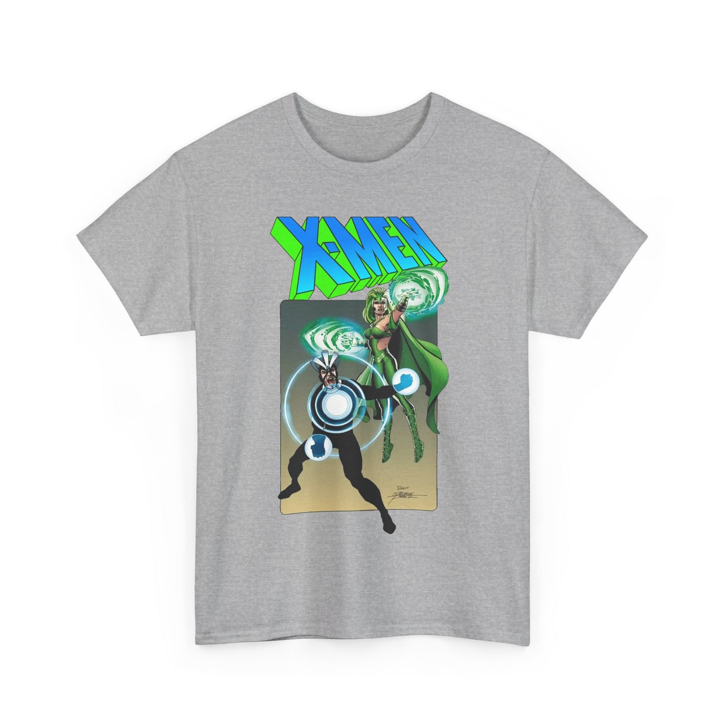 Havok & Polaris T-Shirt - George Perez Art - Uncanny X-Men Members - Marvel Comics Mutants