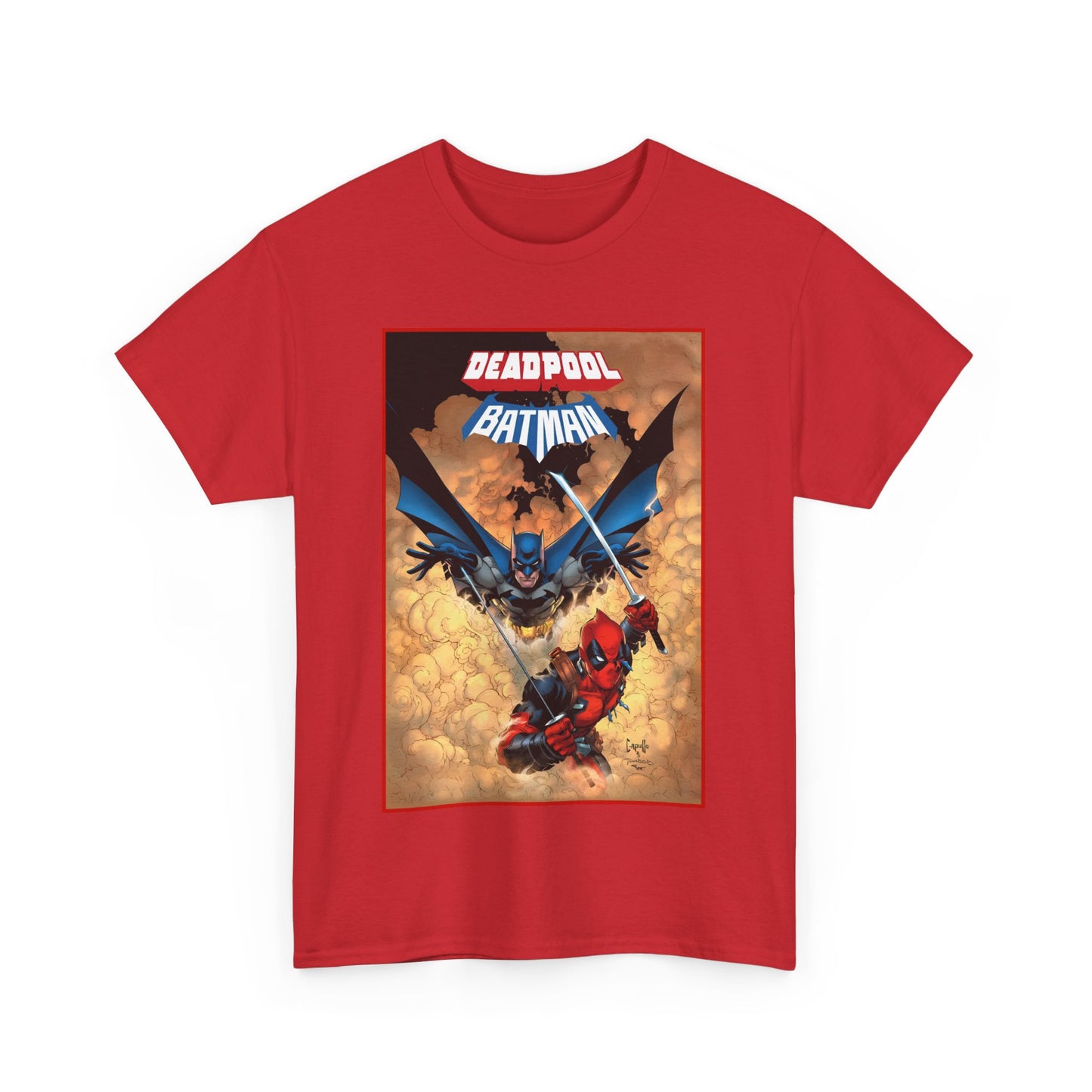 Deadpool & Batman T-Shirt - Greg Capullo Art - DC & Marvel Comics - Crossover - Slade Wilson, Bruce Wayne - 2025
