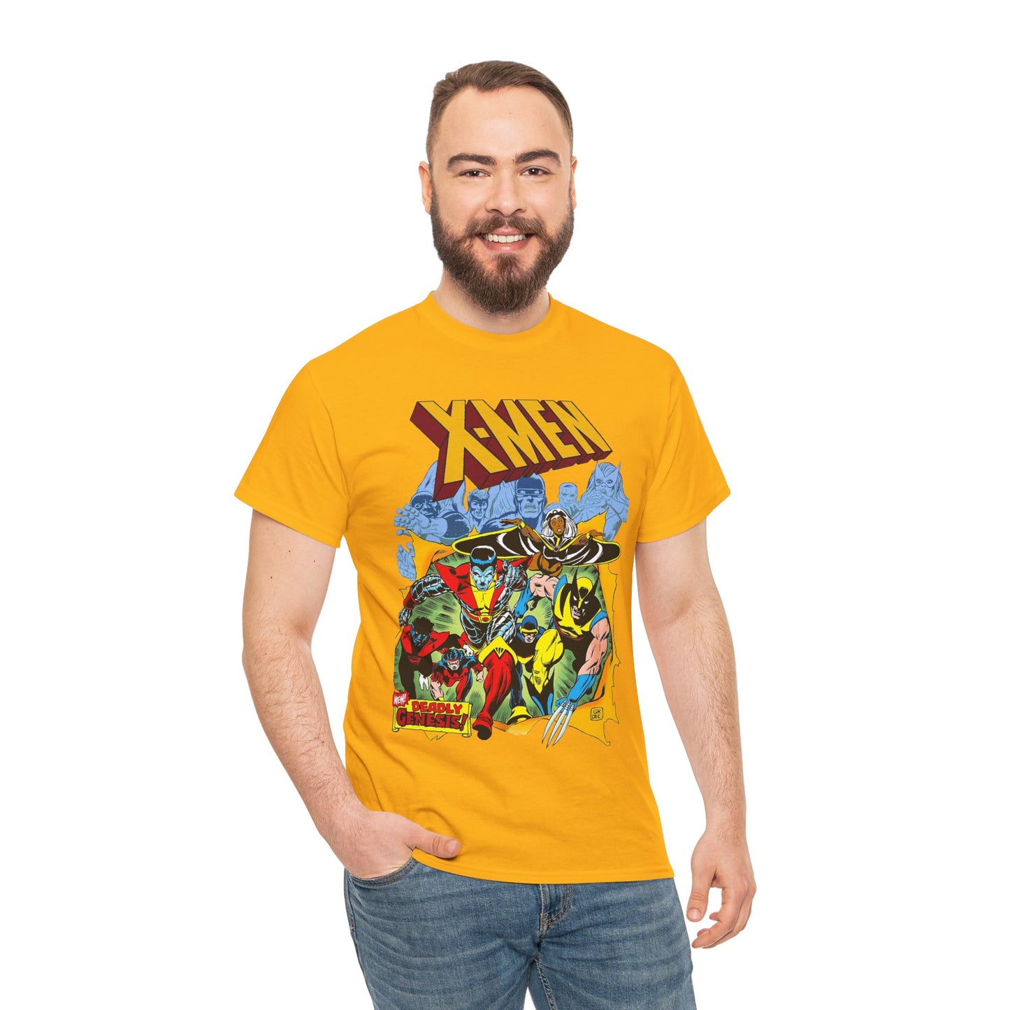Giant-Sized X-Men T-Shirt - Dave Cockrum Art - Wolverine, Storm, Colossus, Cyclops, Nightcrawler, Thunderbird - New Chris Claremont Era - Marvel Comics