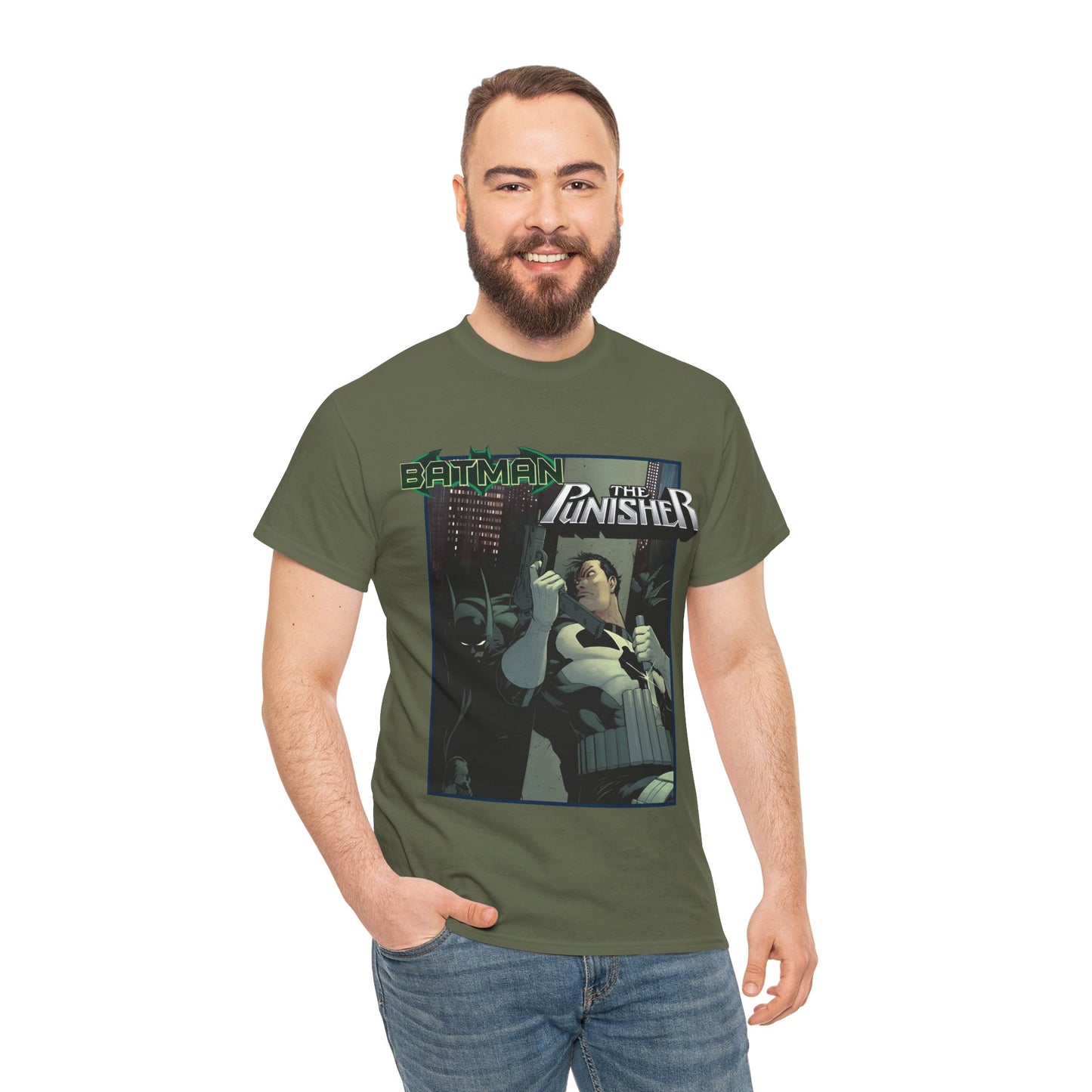 Batman Vs Punisher T-Shirt - Mike Zeck Art - DC Comics, Marvel Comics