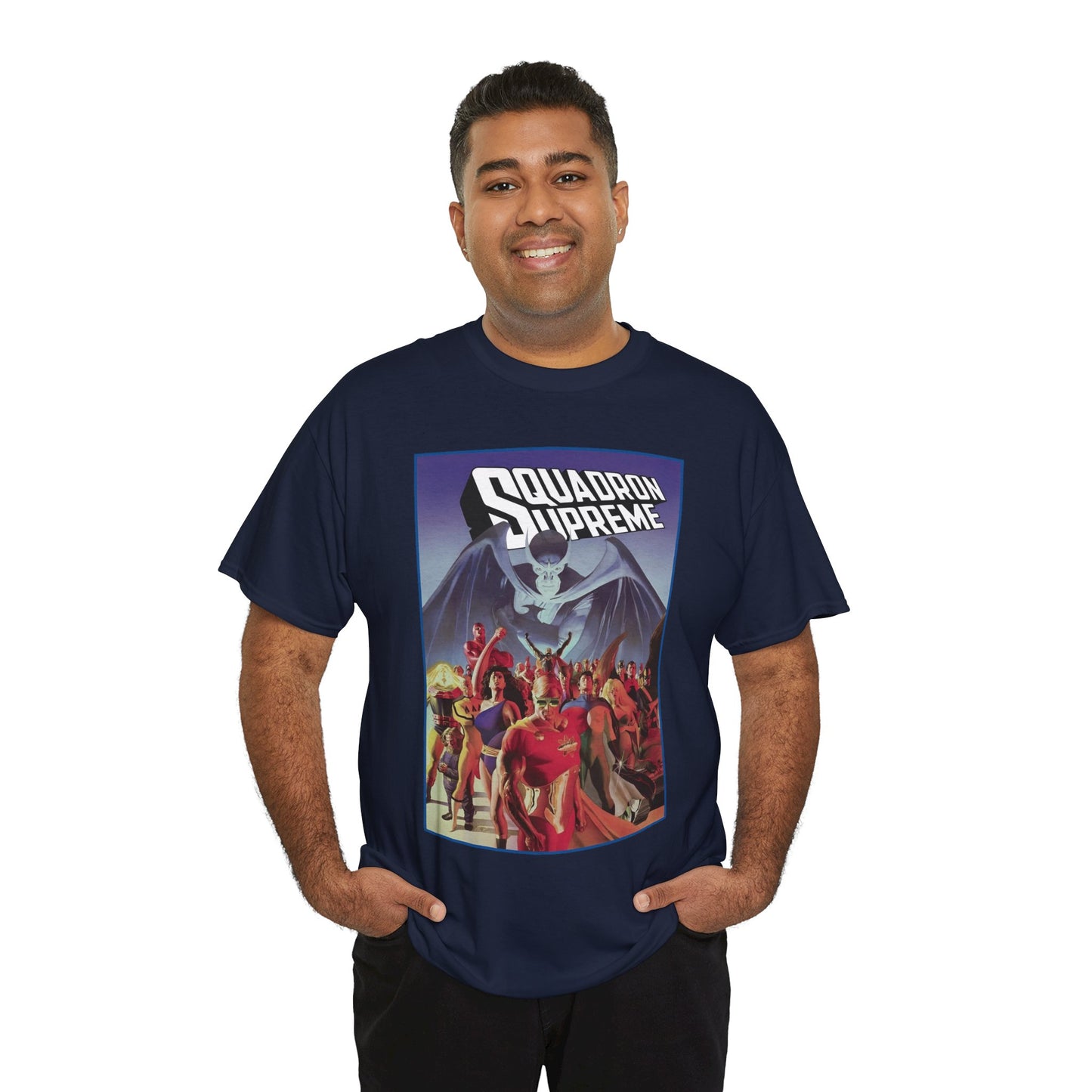 Squadron Supreme T-Shirt - Alex Ross Art - Hyperion, Nighthawk, Power Princess, Doctor Spectrum, Whizzer - Justice League Pastiches - Marvel Comics