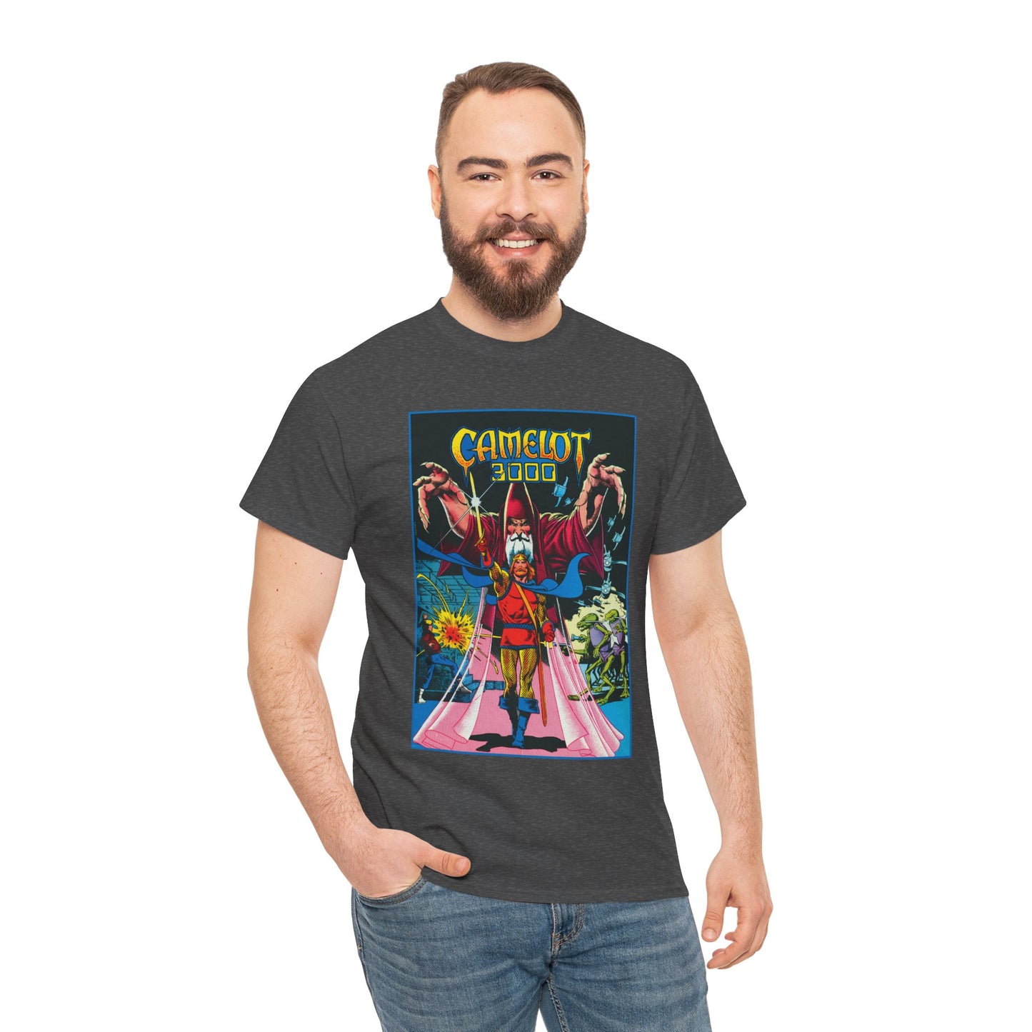 Camelot 3000 T-Shirt - Brian Bolland Art - DC Comics - King Charles, Merlyn - 1980s Sci-Fi Mini-Series