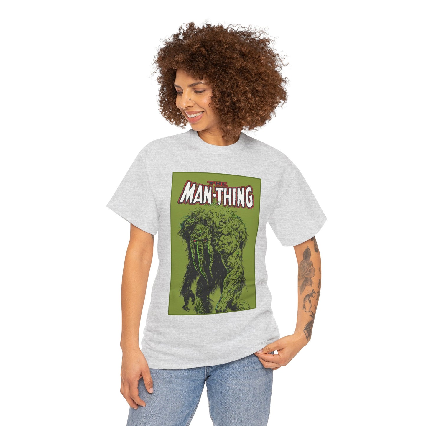 Man-Thing T-Shirt - Marvel Comics - Whatever Knows Fear Burns At The Touch - Swamp Monster