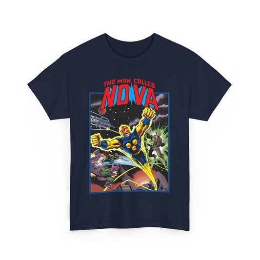 The Man Called Nova T-Shirt - Marvel Comics - Richard Rider - 1970s Comic Series Art - Cosmic Superhero