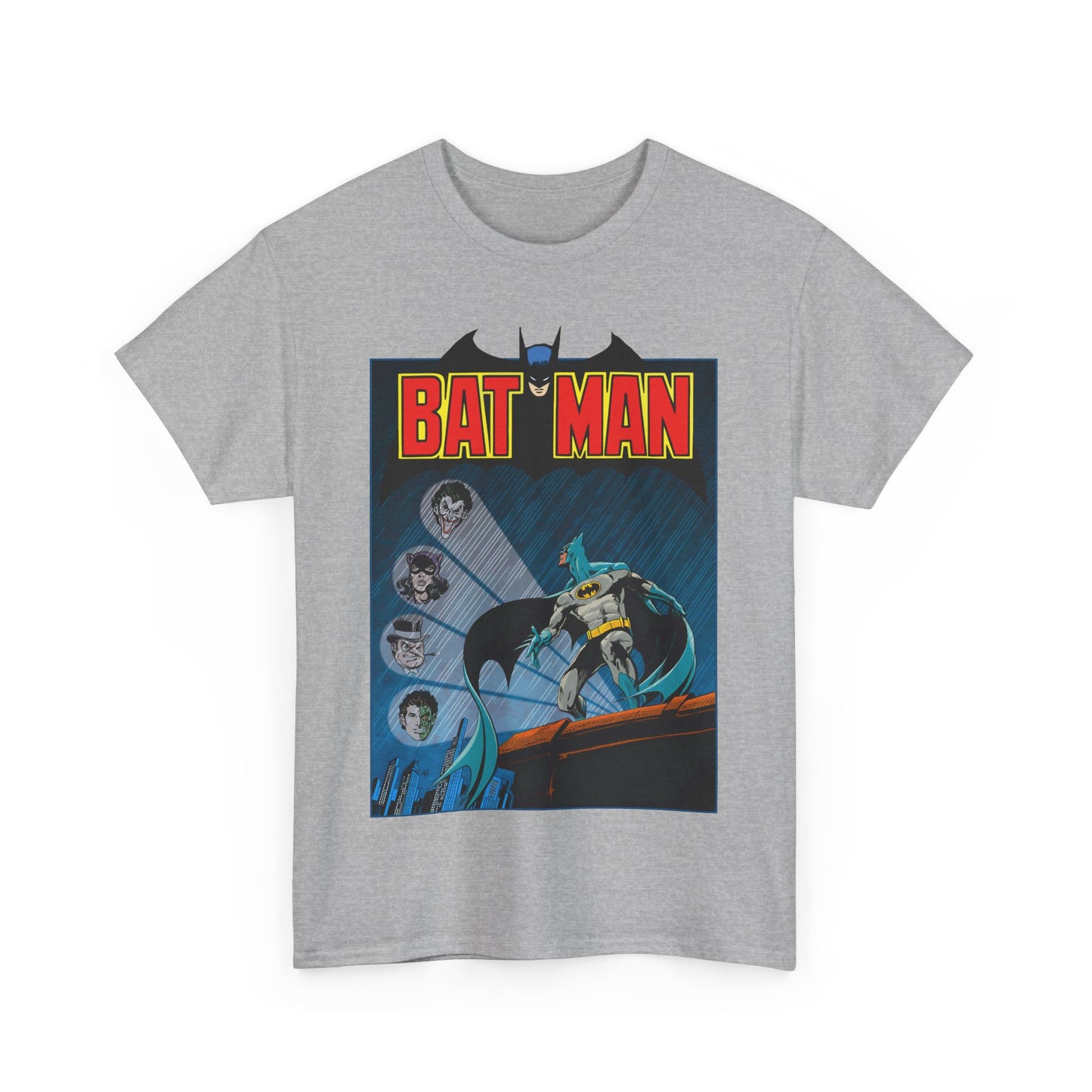Batman T-Shirt - DC Comics - Catwoman, Joker, Two-Face, Penguin - Bronze Age Art - Gotham City