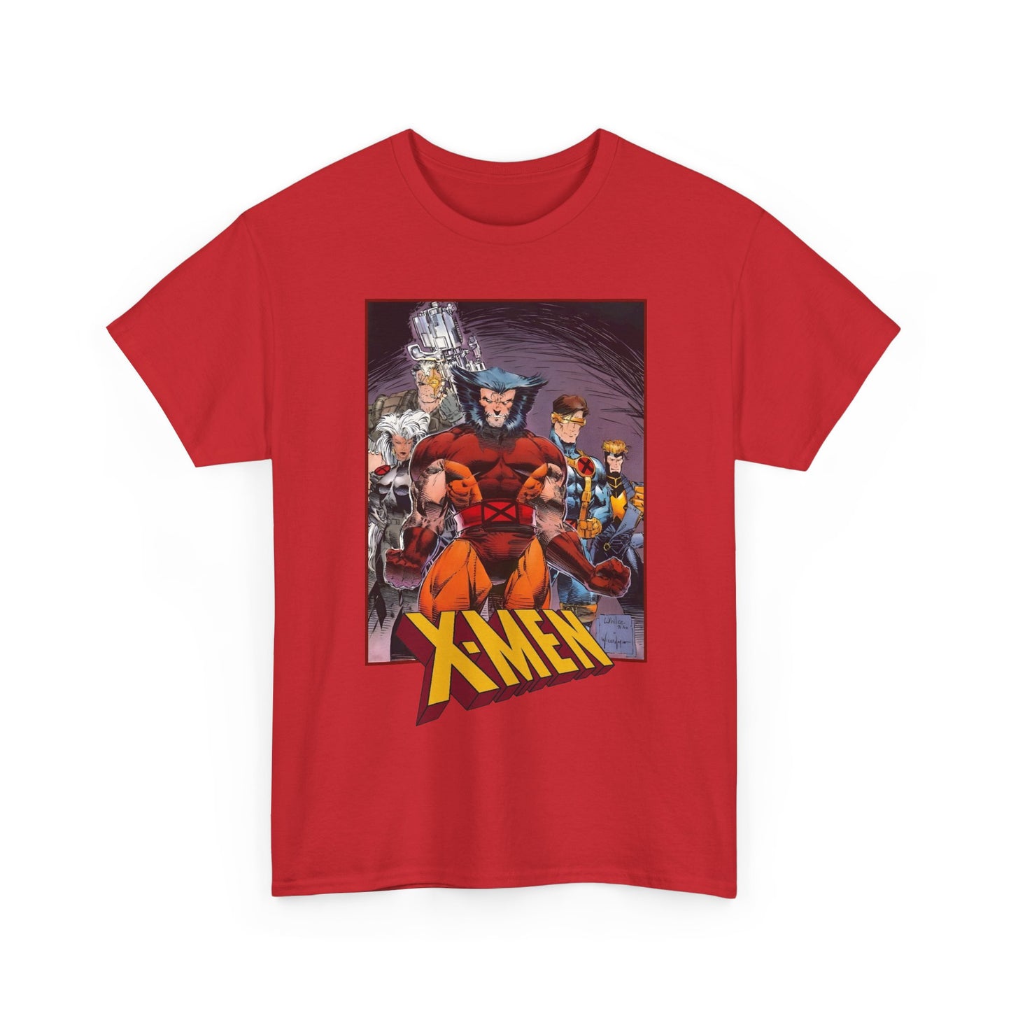 X-Men T-Shirt - While Portacio Art - Wolverine, Cyclops, Storm, Cable, Havok - Marvel Comics