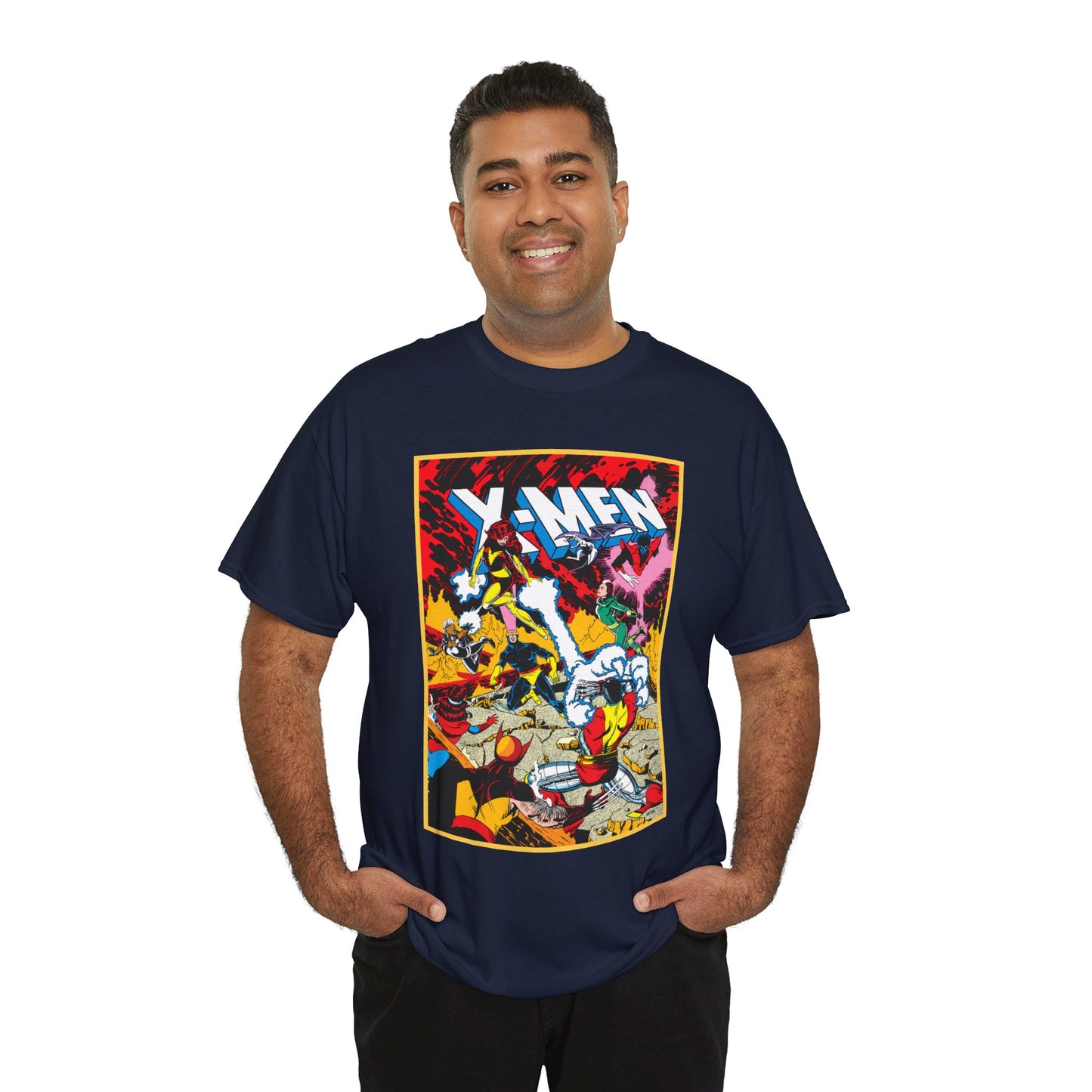 X-Men T-Shirt - Paul Smith Art - Return of Dark Phoenix - Wolverine, Colossus, Cyclops, Storm, Nightcrawler, Rogue - Marvel Comics