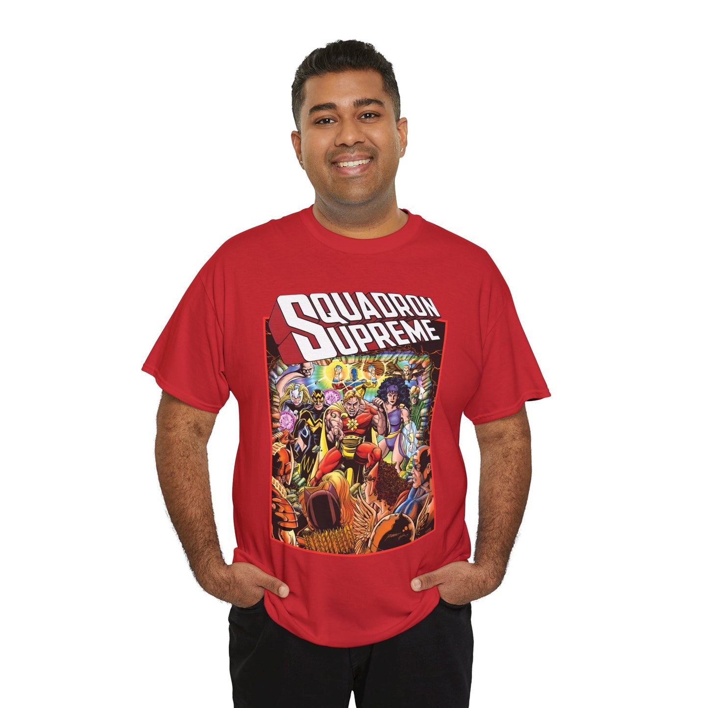 Squadron Supreme T-Shirt - George Perez Art - Hyperion, Nighthawk, Doctor Spectrum, Power Princess, Whizzer - Marvel Comics