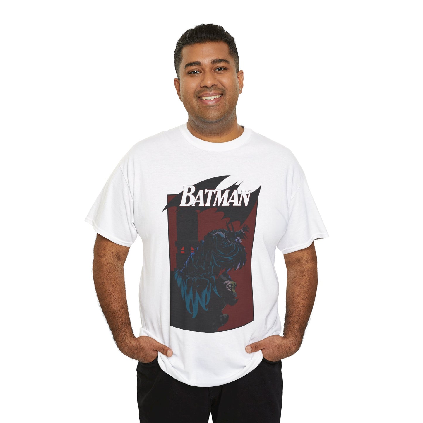 Batman T-Shirt - Kelley Jones Art - 1990s Dark Knight Detective Artwork - Perched on a Gargoyle - DC Comics