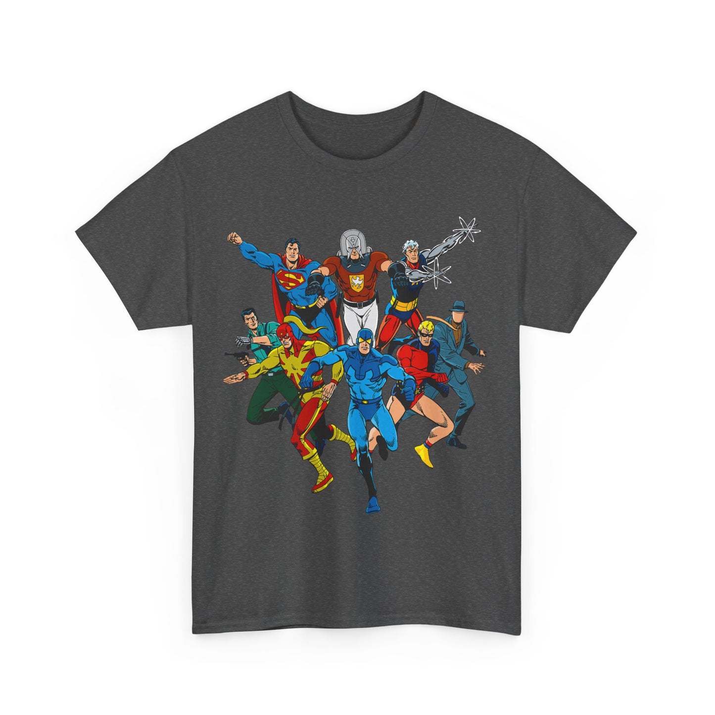 Charlton Characters T-Shirt - DC Comics - Captain Atom, Peacemaker, The Question, Blue Beetle, Judomaster