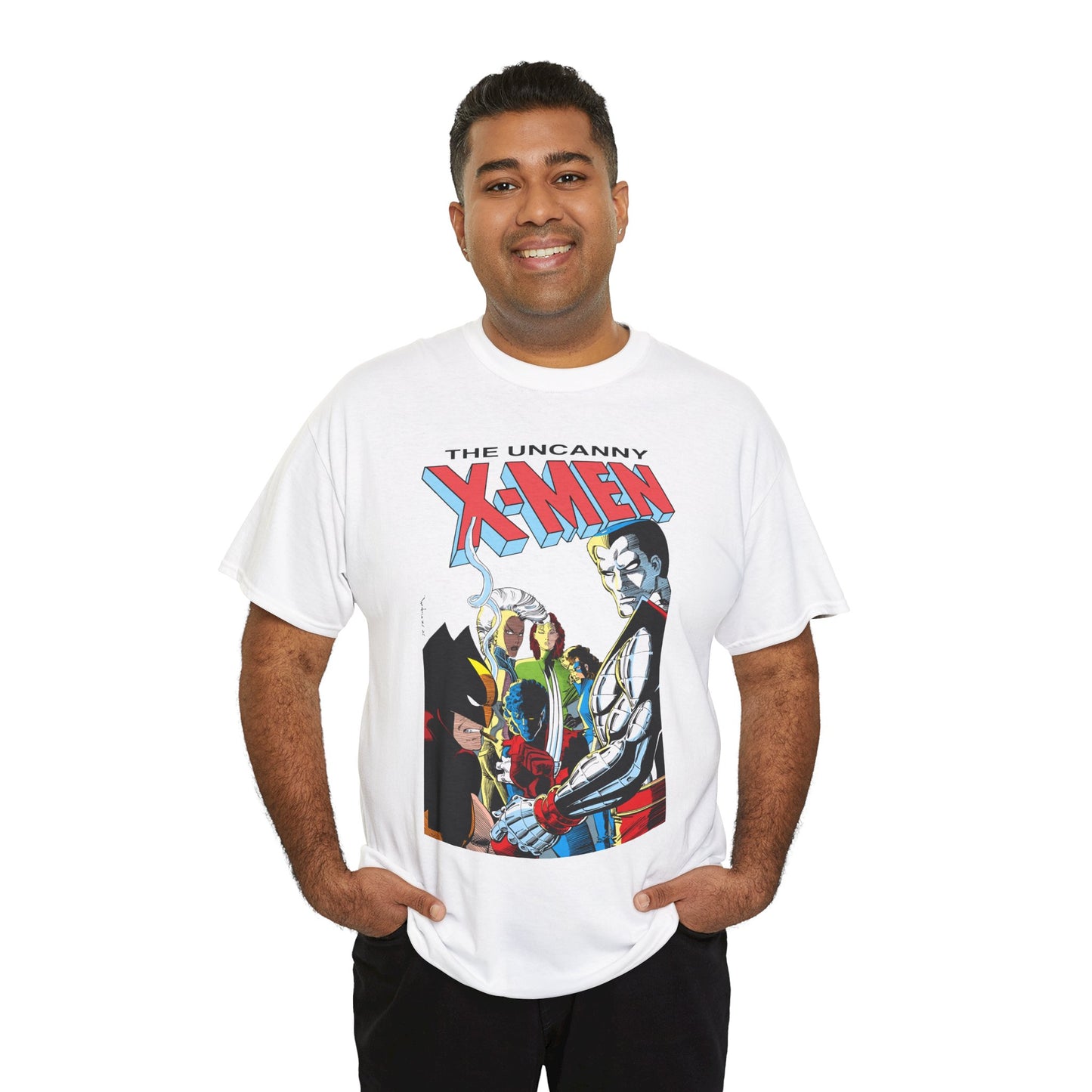 Uncanny X-Men T-Shirt - John Romita Jr Art - Storm, Wolverine, Rogue, Nightcrawler, Colossus, Shadowcat - Mutant Massacre - Marvel Comics