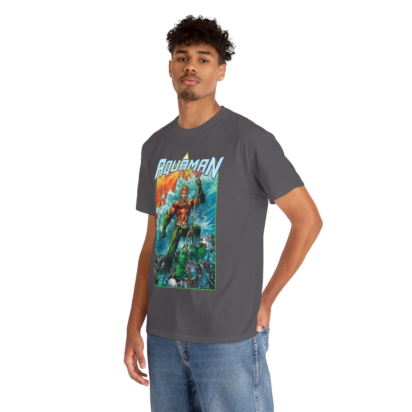 Aquaman T-Shirt - Jim Lee Art - DC New 52 - Arthur Curry, King of Atlantis - DC Comics