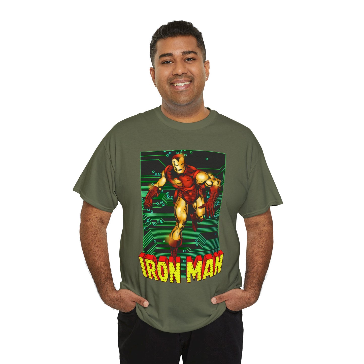 Iron Man T-Shirt - John Byrne Art - Tony Stark, Stark Industries - Avengers Member & Leader - Marvel Comics Armored Hero