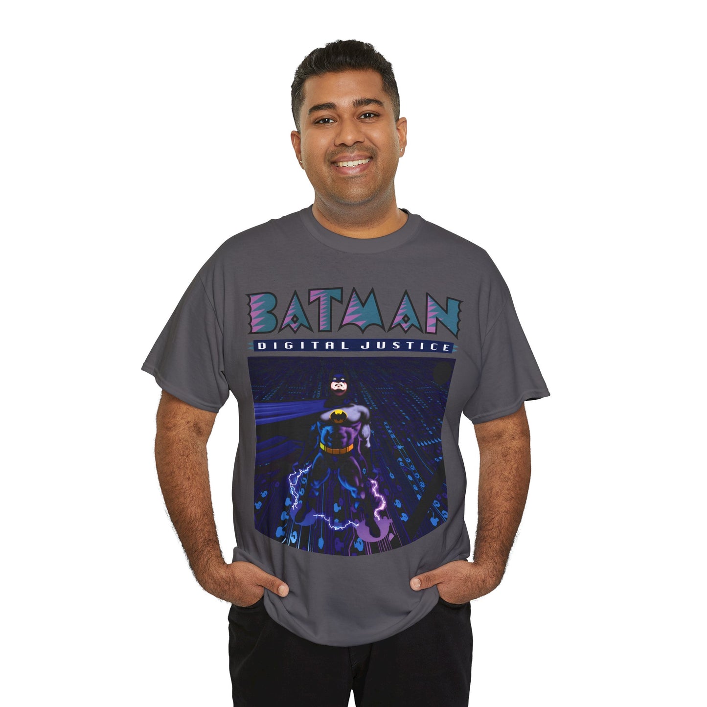 Batman Digital Justice T-Shirt - Pepe Moreno Computer Generated Art - Graphic Novel - Gotham City, Bruce Wayne - DC Comics