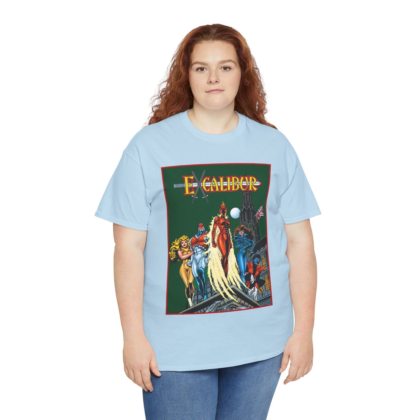 Excalibur T-Shirt - Amazing Alan Davis Art - Nightcrawler, Shadowcat, Captain Britain, Rachel Summers - Marvel Comics - X-Men Spin-Off - Mutants in the UK