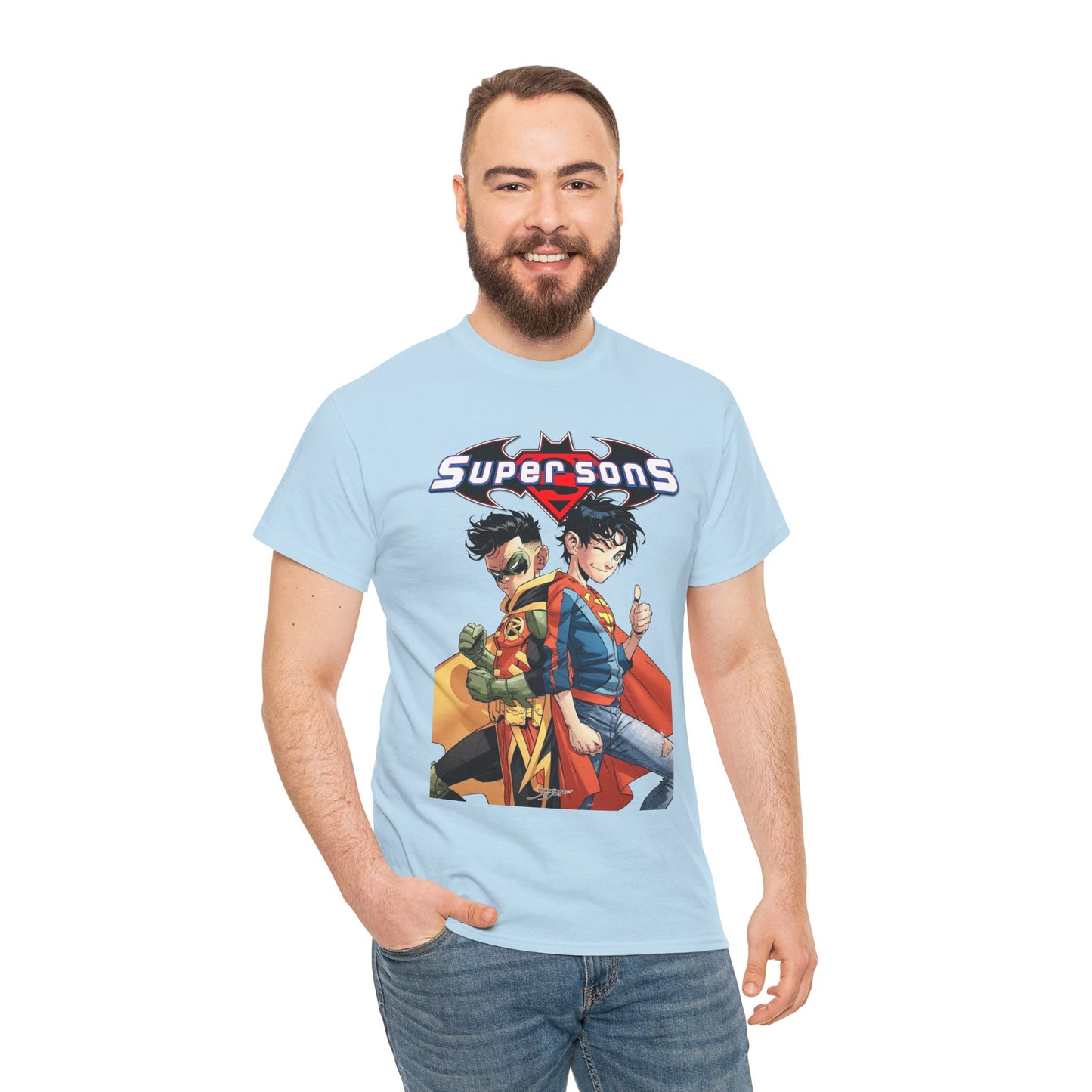 Super Sons T-Shirt - Jorge Jimenez Art - Superboy & Robin - Jon Kent & Damian Wayne - DC Comics - Sons of Superman & Batman