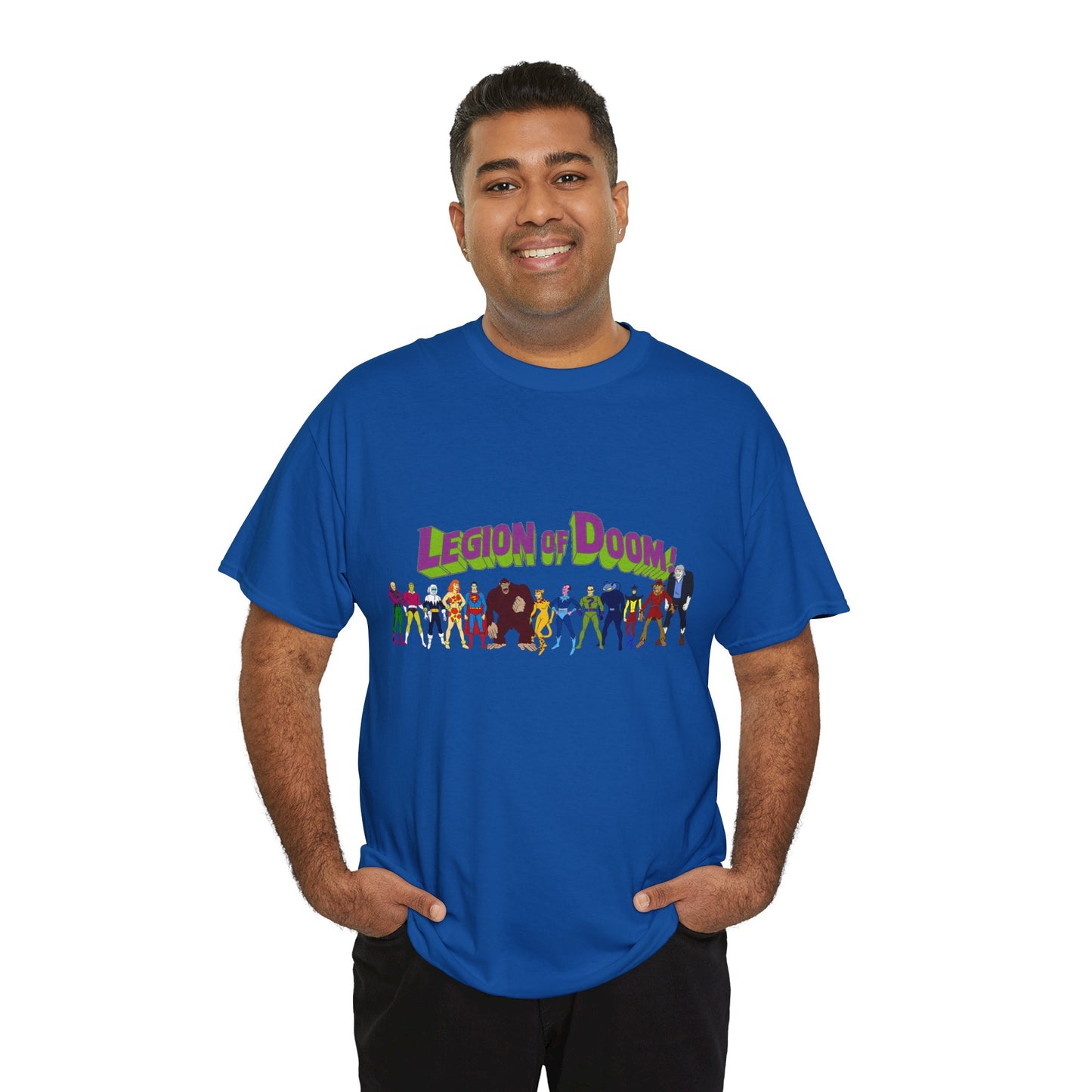Legion of Doom T-Shirt - Super Friends Villains - Lex Luthor, Giganta, Scarecrow, Grodd, Brainiac, Riddler, Sinestro, Cheetah - Hanna-Barbera Cartoon - Challenge of the Super Friends
