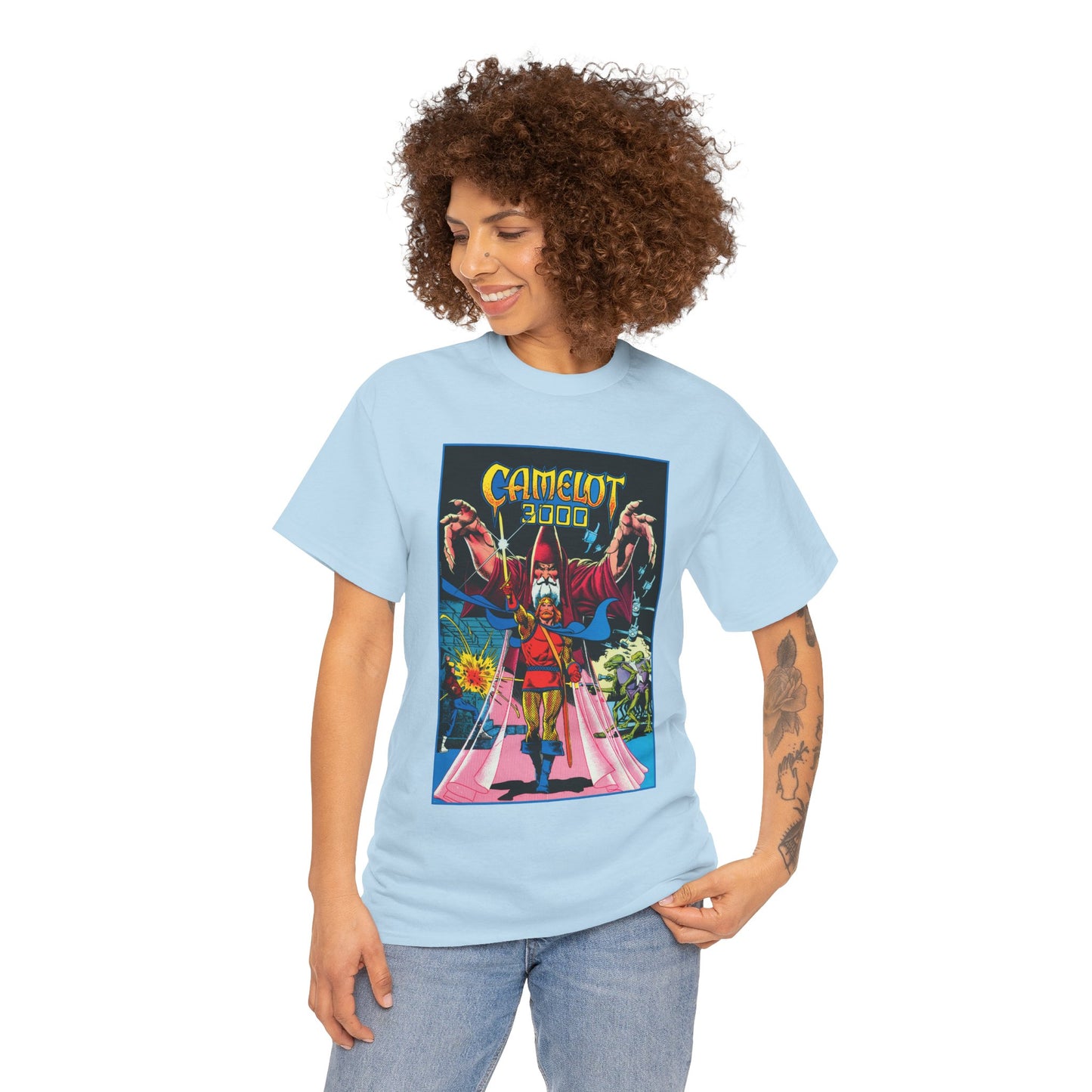 Camelot 3000 T-Shirt - Brian Bolland Art - DC Comics - King Charles, Merlyn - 1980s Sci-Fi Mini-Series