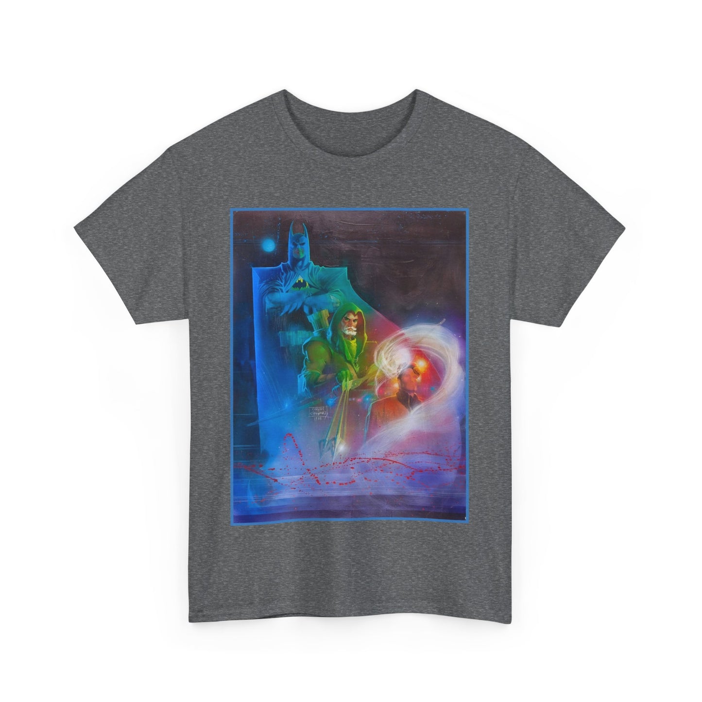 Batman, Green Arrow, Question T-Shirt - Denys Cowan & Bill Sienkiewicz Art - DC Comics - Gotham City