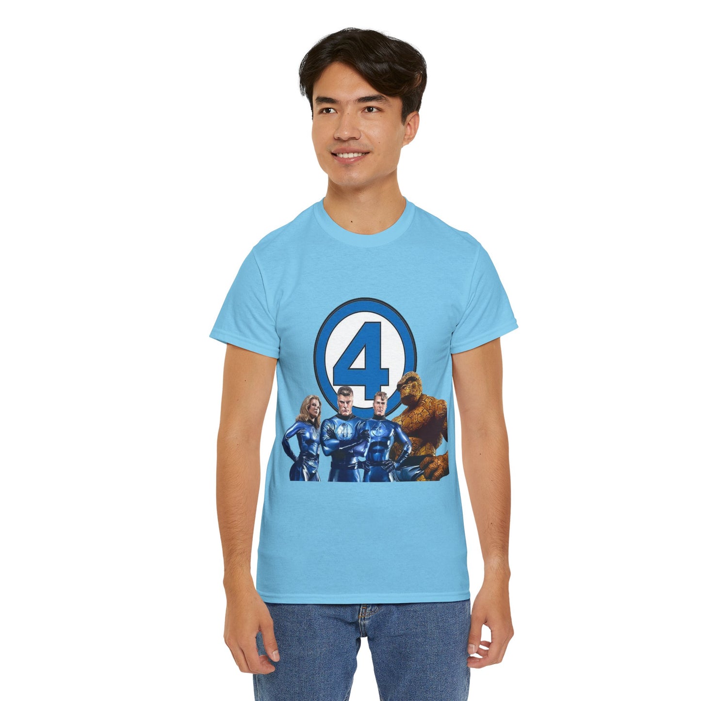 Fantastic Four T-Shirt - Alex Ross Art - 2025 MCU Movie - Iconic Marvel Comics Characters - Human Torch, Invisible Woman, The Thing, Reed Richards