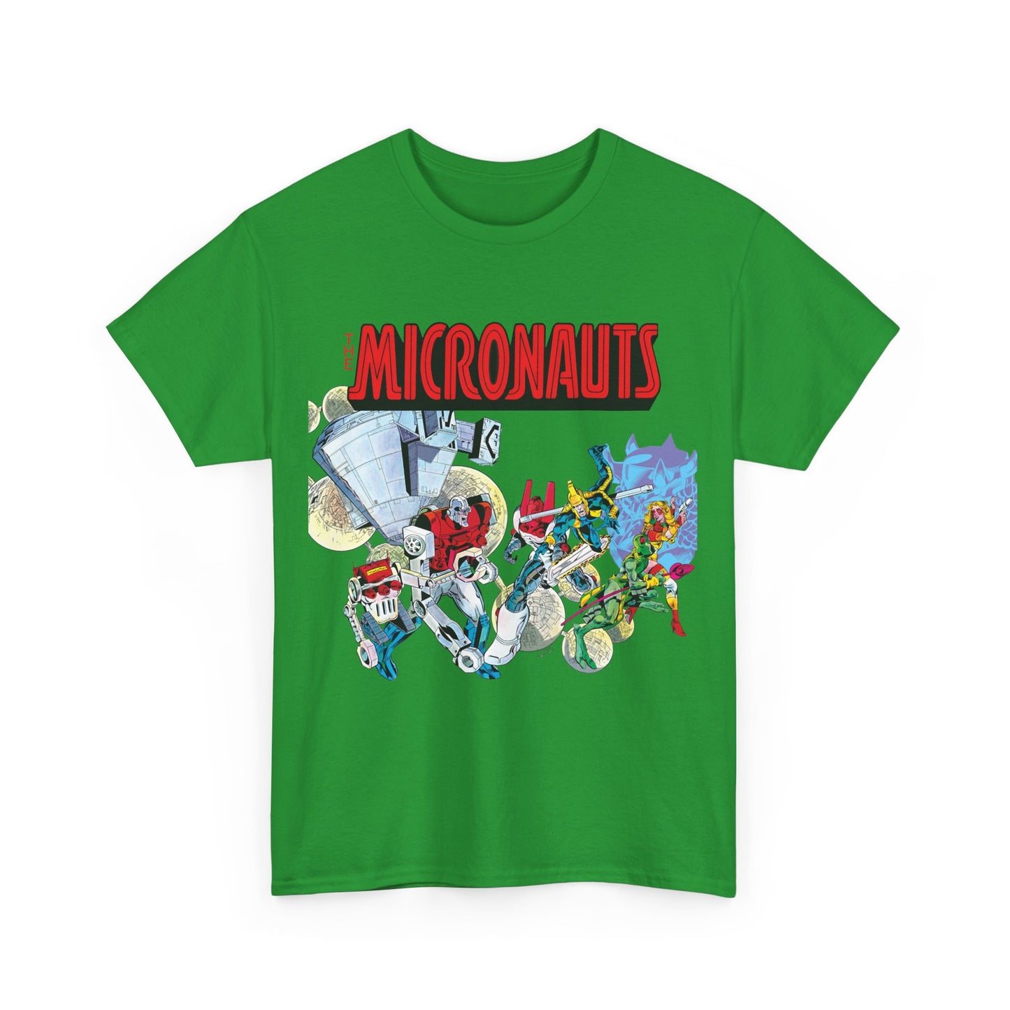 Micronauts T-Shirt - Jackson Guice Art - Arcturus Rann, Biotron, Marionette, Acroyear, Bug - Marvel Comics