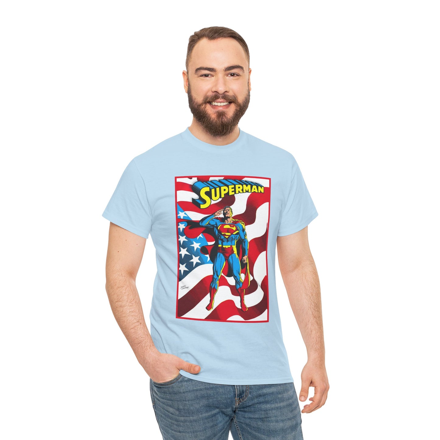 Superman T-Shirt - Jerry Ordway Art - Man of Steel, Metropolis - DC Comics