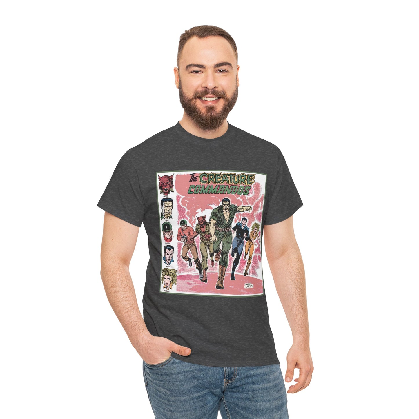 Creature Commandoes T-Shirt - Jerry Ordway Art - Medusa, Velcro, Shrieve - DC Comics Who's Who Art - Inspiration for James Gunn Series