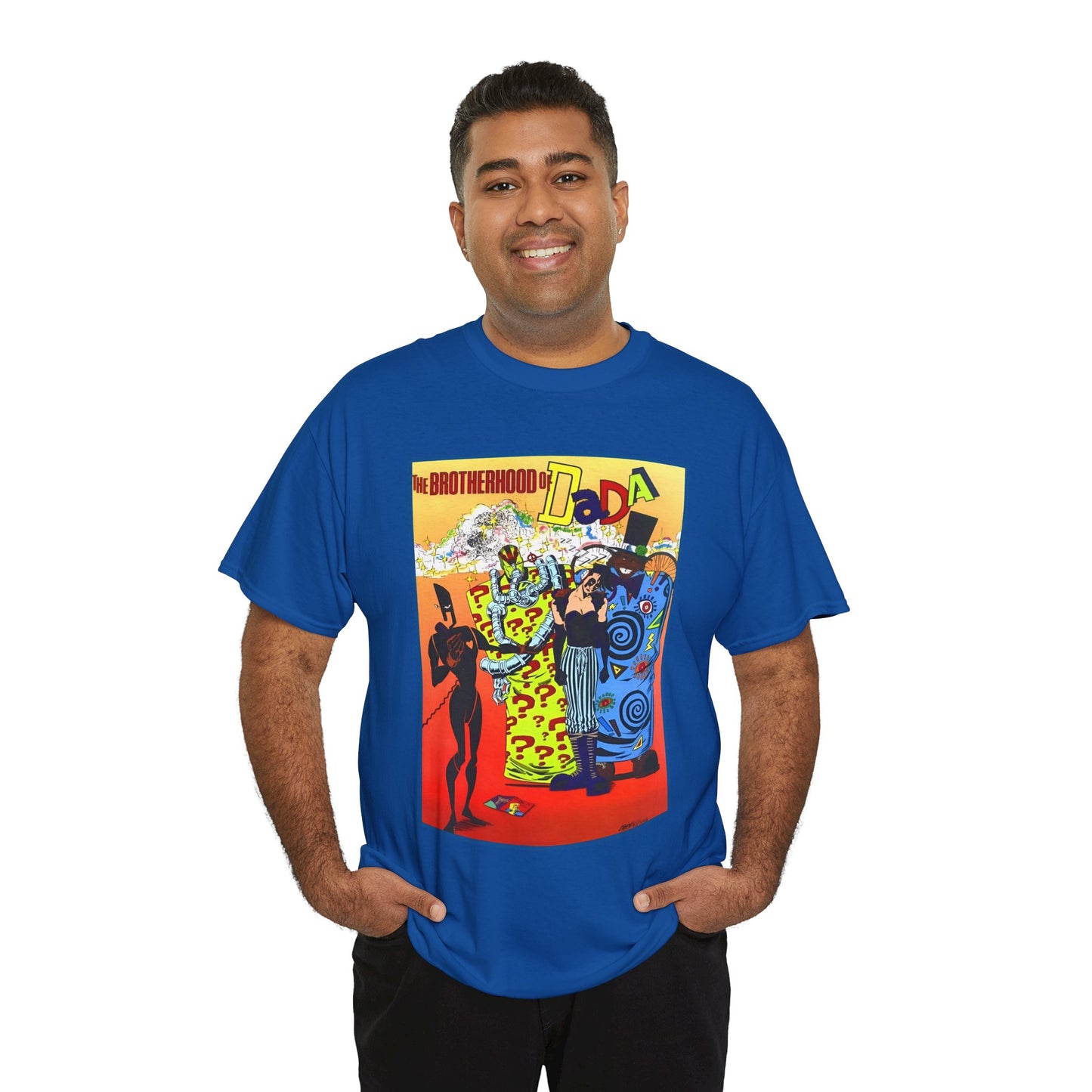 Brotherhood of Dada T-Shirt - Doom Patrol Foes - Mr Nobody, Quiz, Frenzy - DC Comics, Vertigo Comics - Grant Morrison Stories