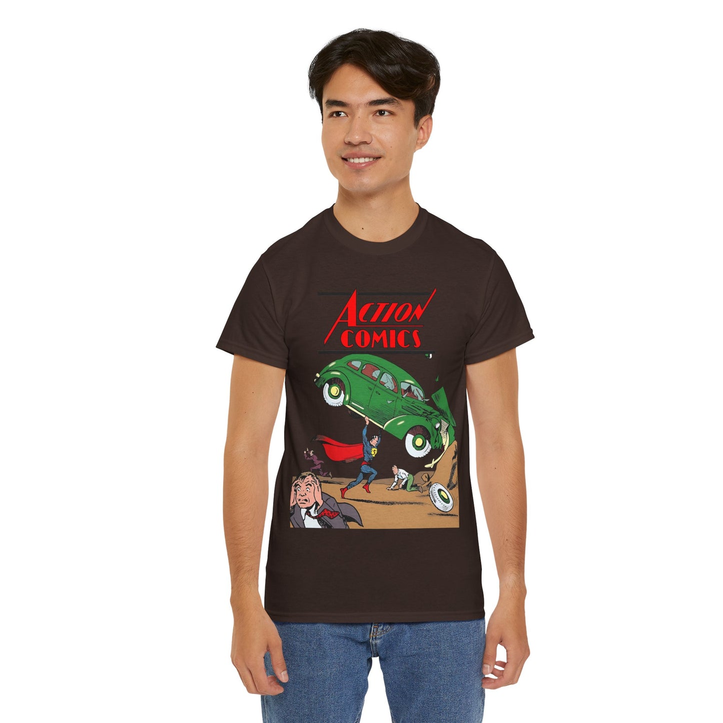 Superman T-Shirt - Action Comics #1 Cover Art - Clark Kent, Metropolis - DC Comics Key Image - Golden Age