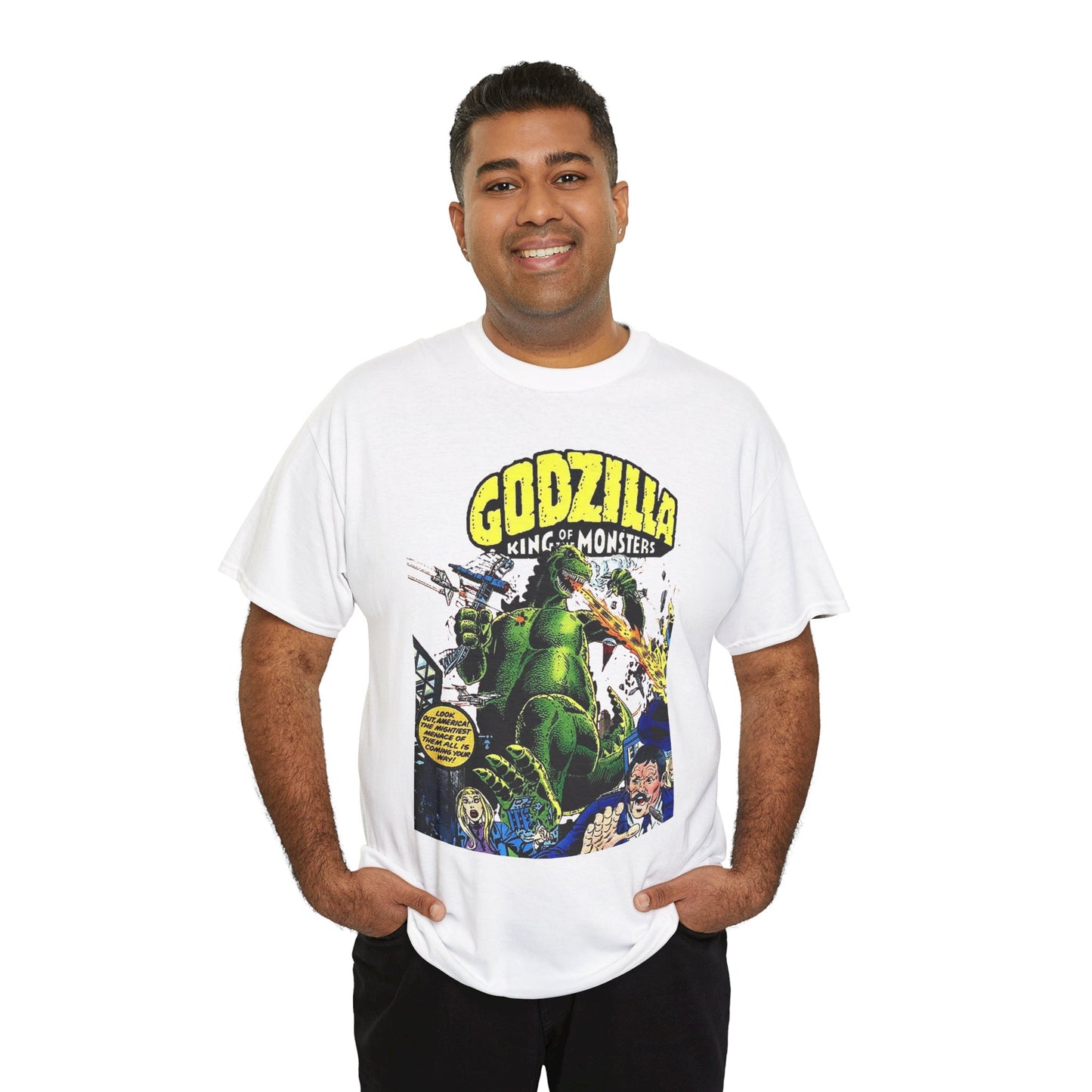 Godzilla T-Shirt - King of the Monsters - 1970s Comic Series - Marvel Comics - Bronze Age Monster Comic