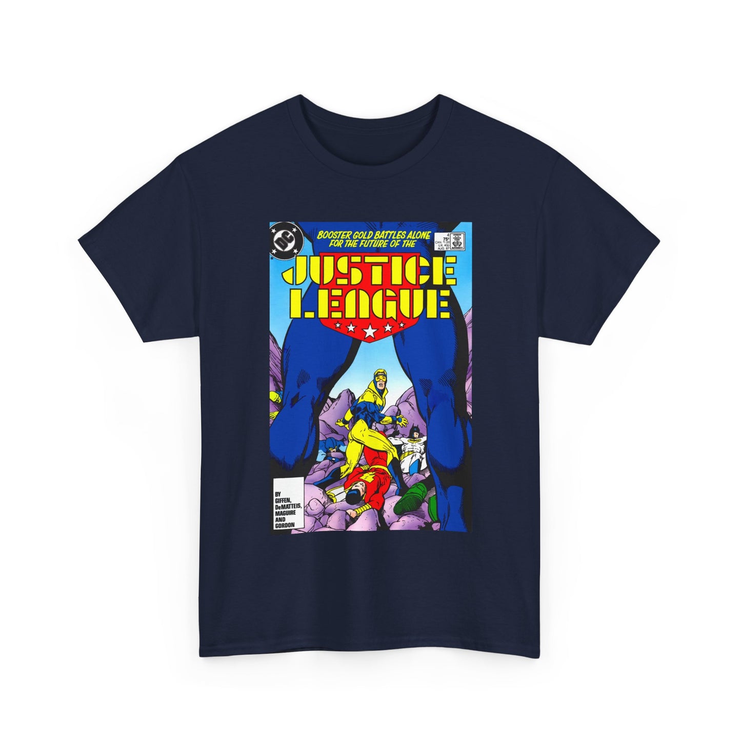 Justice League T-Shirt - Kevin Maguire Art - Booster Gold - DC Comics