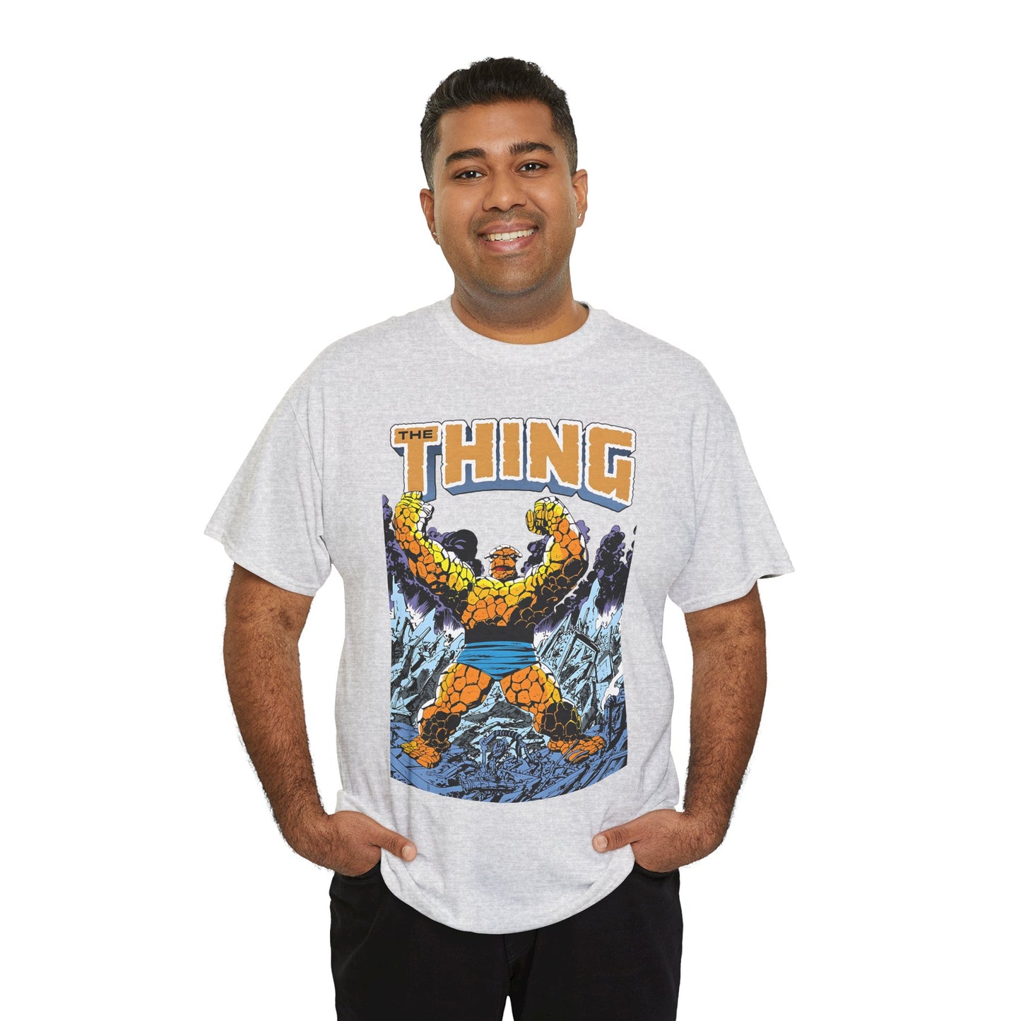 The Thing T-Shirt - John Byrne Art - Member of the Fantastic Four - Marvel Comics 1980s - Ben Grimm