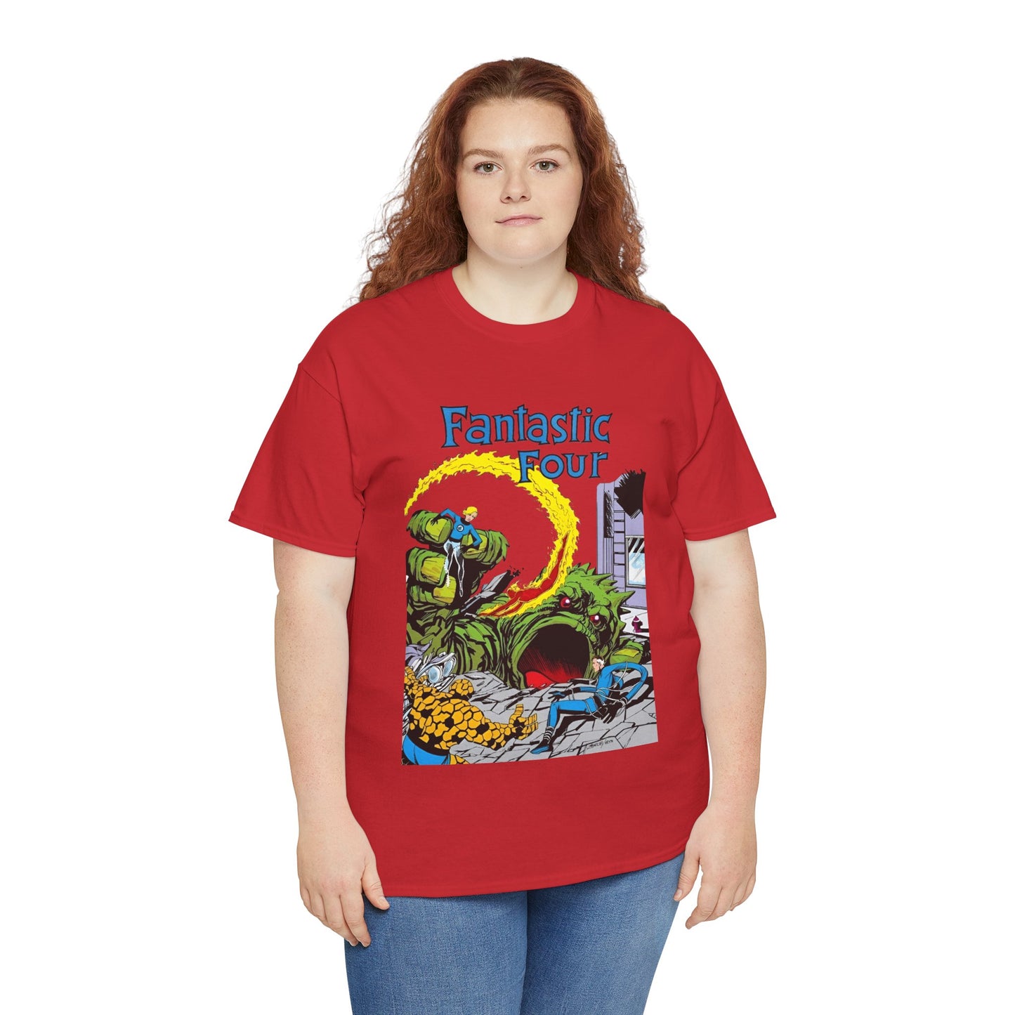 Fantastic Four T-Shirt - John Byrne Art - Cover to Issue #1 - Reed Richards, Invisible Woman, Human Torch, The Thing - Marvel Comics