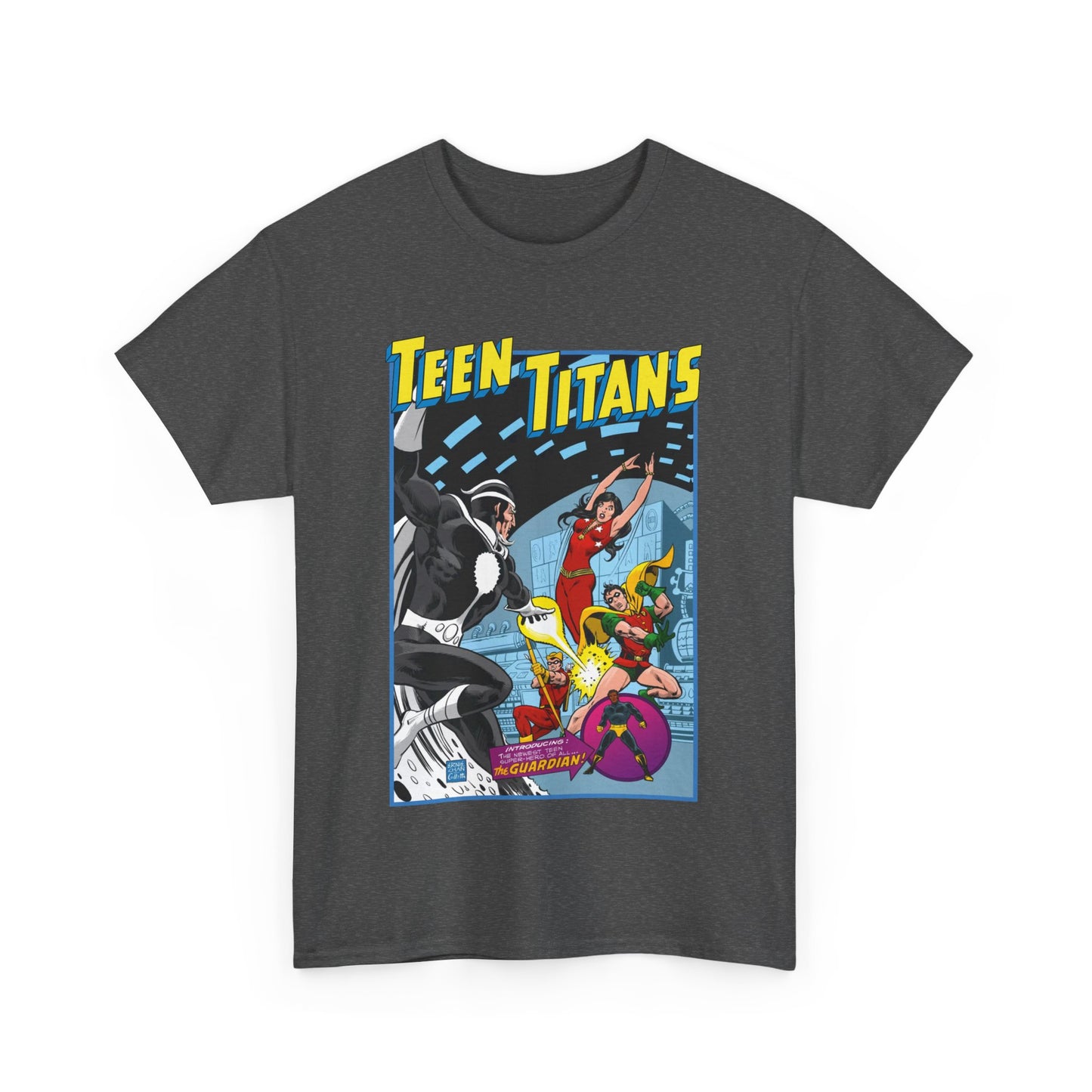 Teen Titans T-Shirt - Bronze Age DC Comics - Dr Light, Wonder Girl, Robin, Mal, Guardian, Speedy - Ernie Chan Cover Art from Issue #44