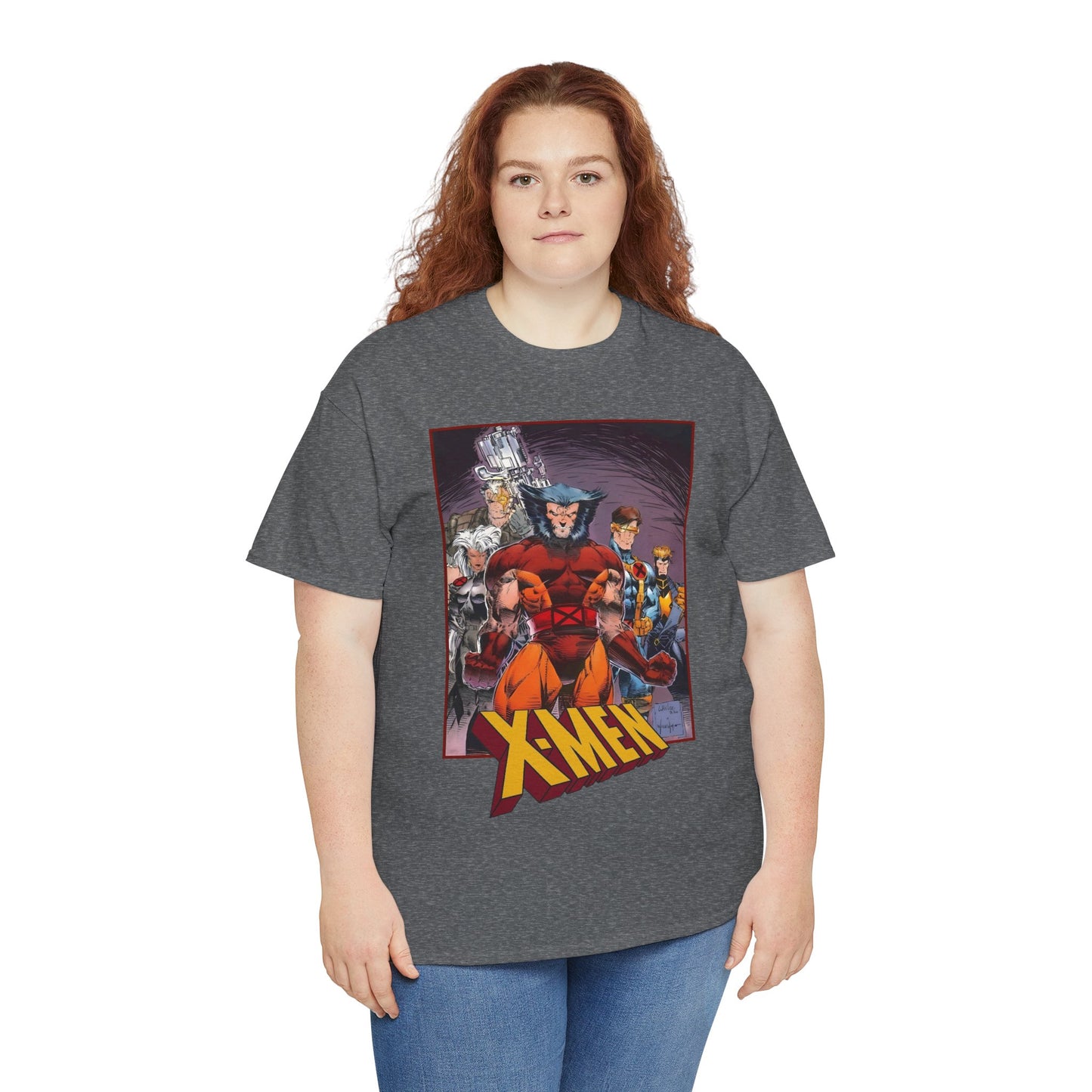 X-Men T-Shirt - While Portacio Art - Wolverine, Cyclops, Storm, Cable, Havok - Marvel Comics