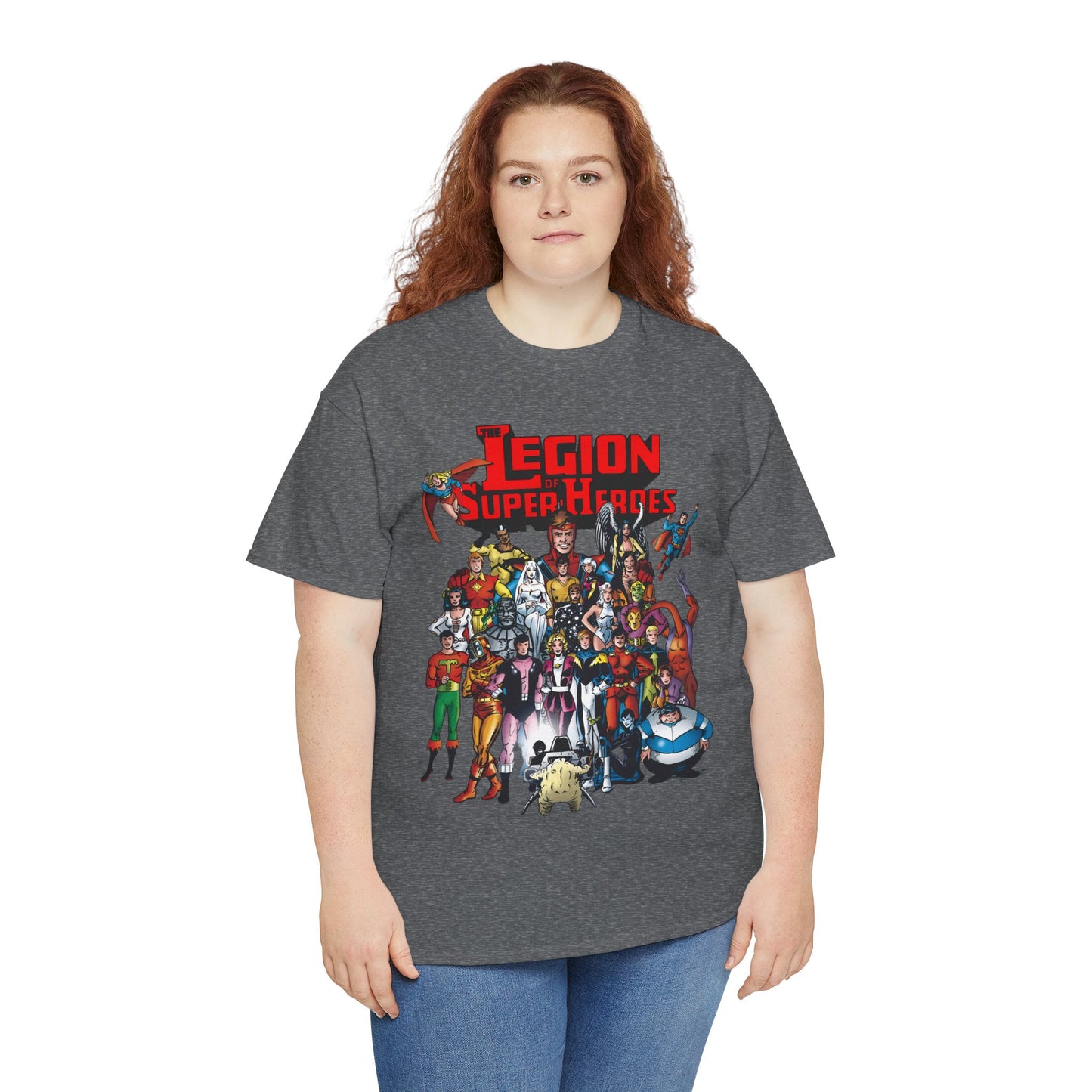 Legion of Super-Heroes T-Shirt - #300 Cover Art - Cosmic Boy, Saturn Girl, Superboy, Wildfire, Mon-El, Dream Girl, Brainiac 5, Supergirl - DC Comics