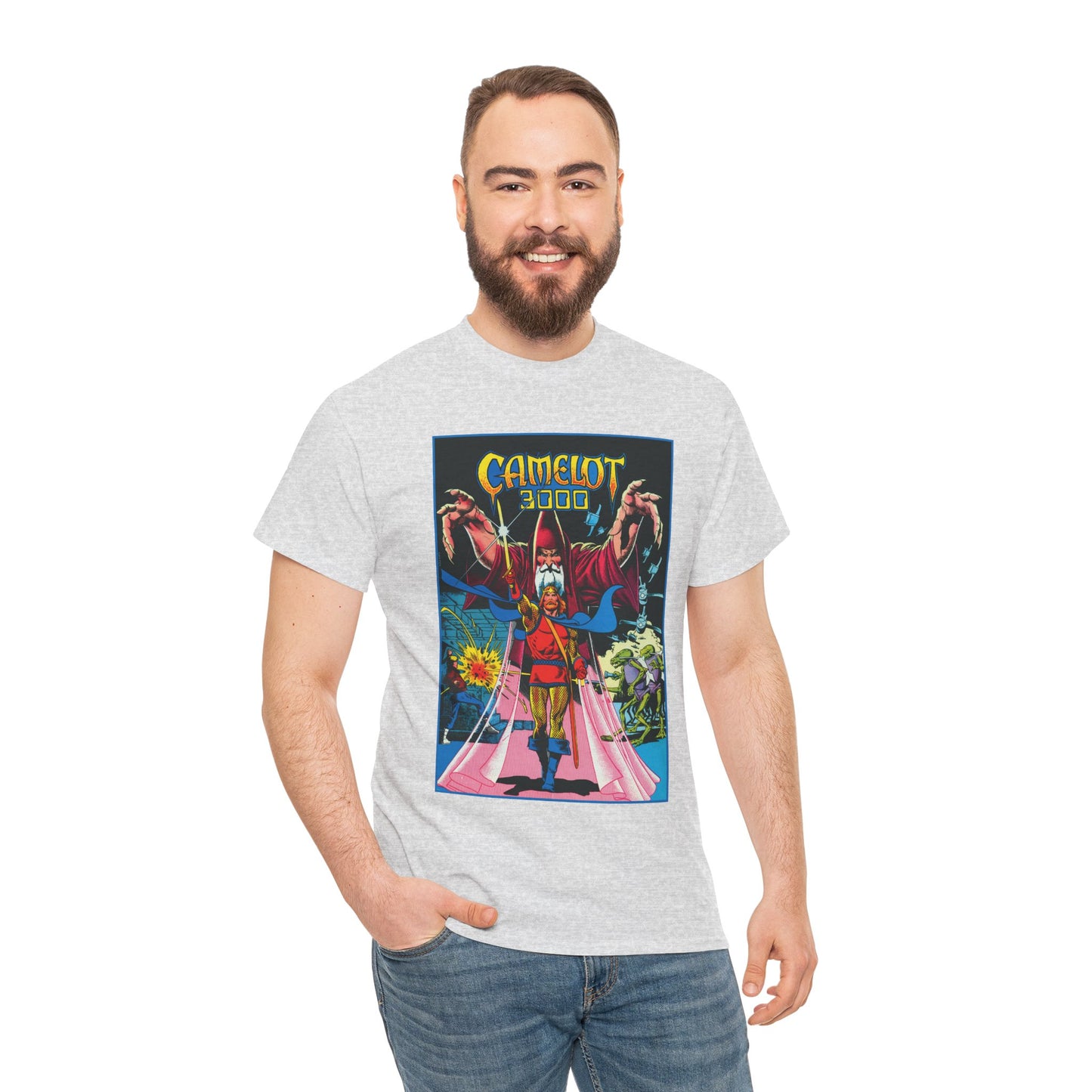 Camelot 3000 T-Shirt - Brian Bolland Art - DC Comics - King Charles, Merlyn - 1980s Sci-Fi Mini-Series