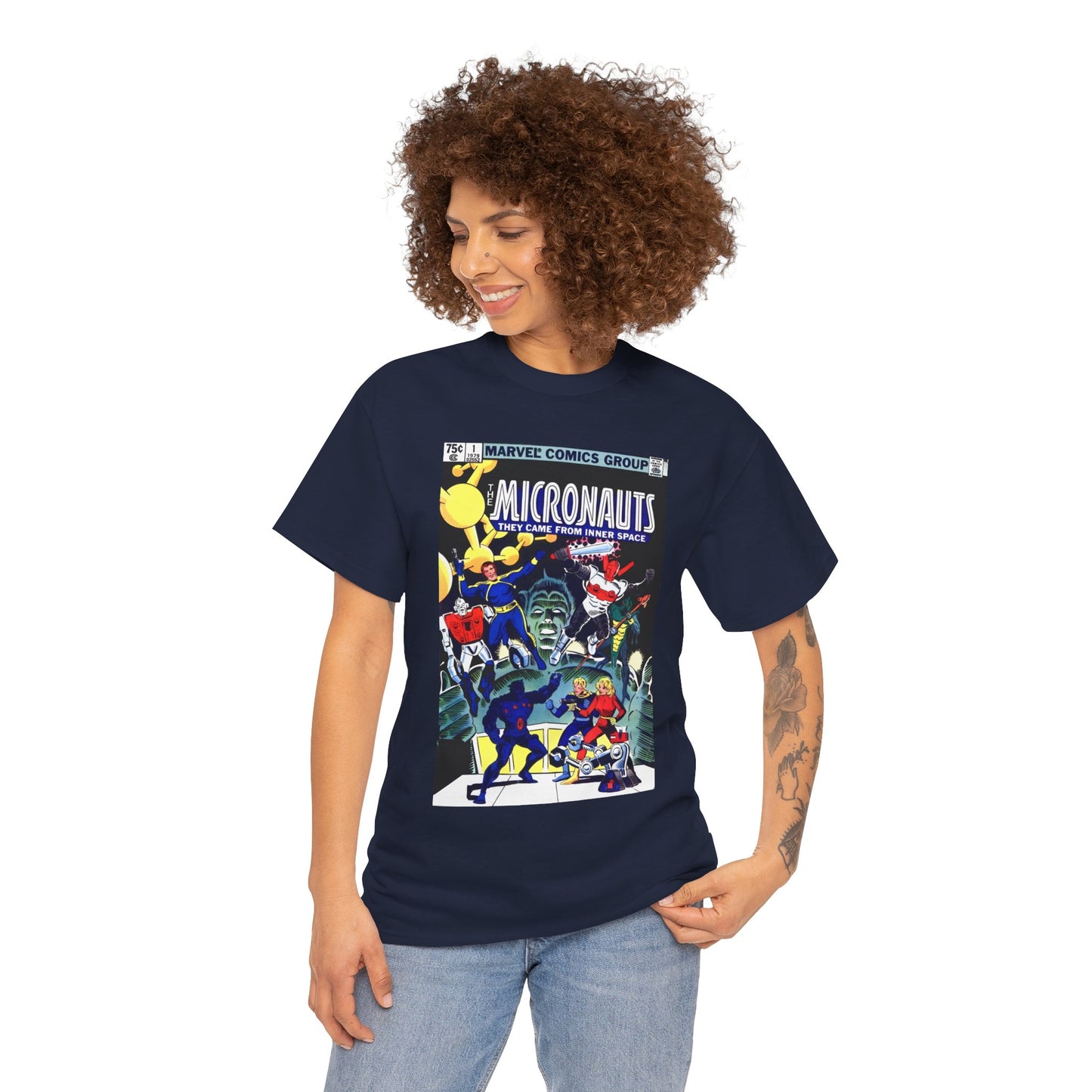 Micronauts T-Shirt - Annual #1 Cover Art - Marvel Comics - Arcturus Rann, Biotron, Marionette, Microtron, Bug, Acroyear
