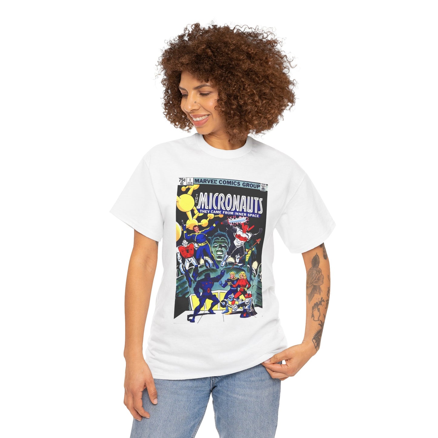 Micronauts T-Shirt - Annual #1 Cover Art - Marvel Comics - Arcturus Rann, Biotron, Marionette, Microtron, Bug, Acroyear