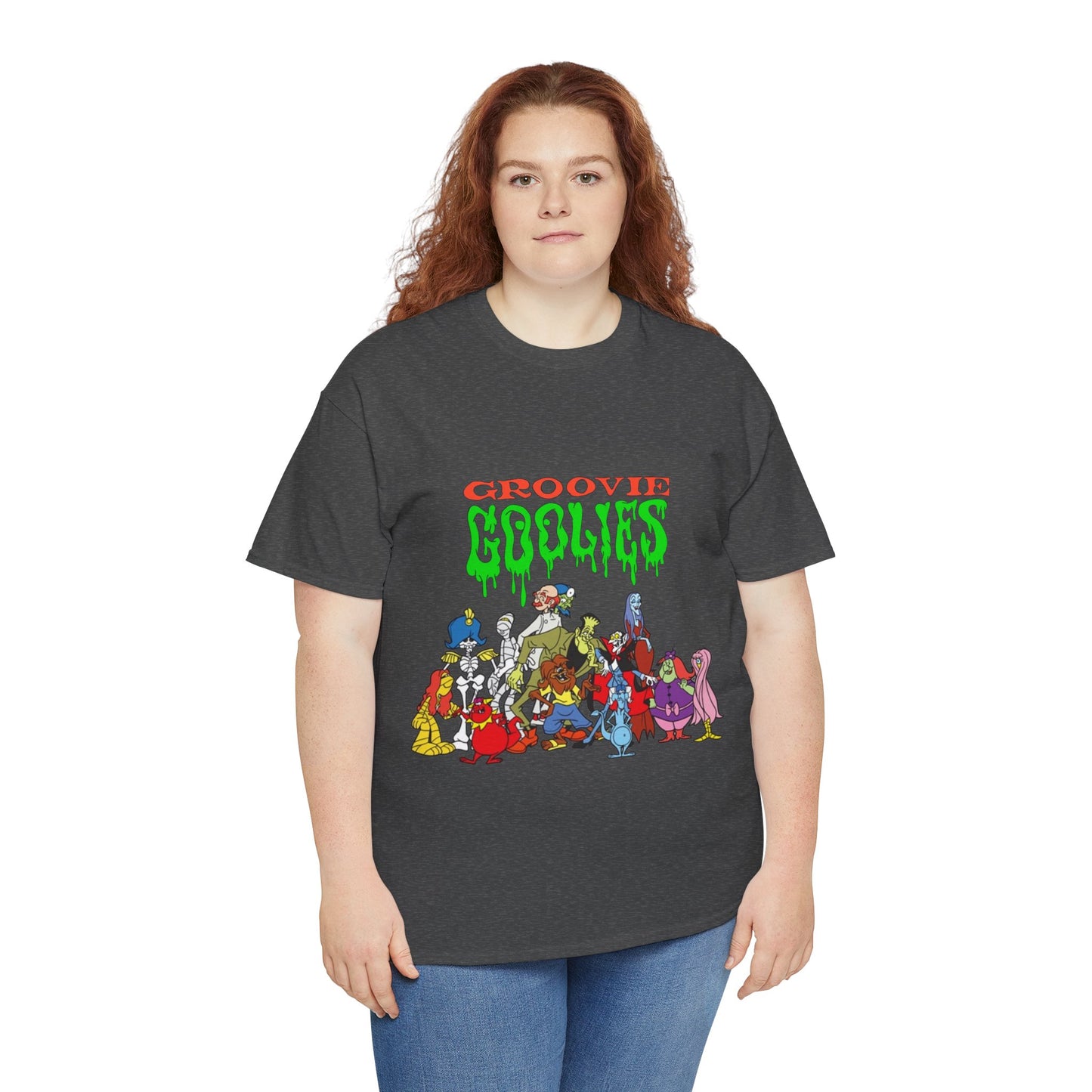 Groovie Goolies T-Shirt - The Monster Trio (Drac, Frankie, Wolfie) - Hagatha, Bella La Ghostly, Boneapart, Mummy - Horrible Hall on Horrible Drive - Filmation Cartoon