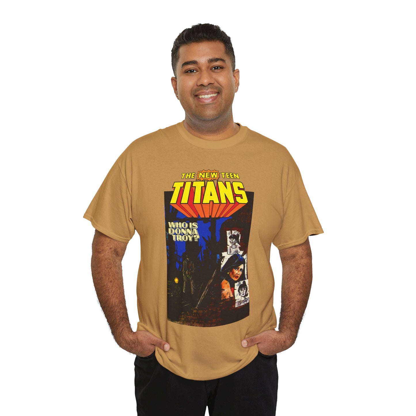 New Teen Titans T-Shirt - Classic George Perez Art - Who is Donna Troy? - Iconic Story and Cover - Robin/Dick Grayson - Popular DC Comics 1980s Series