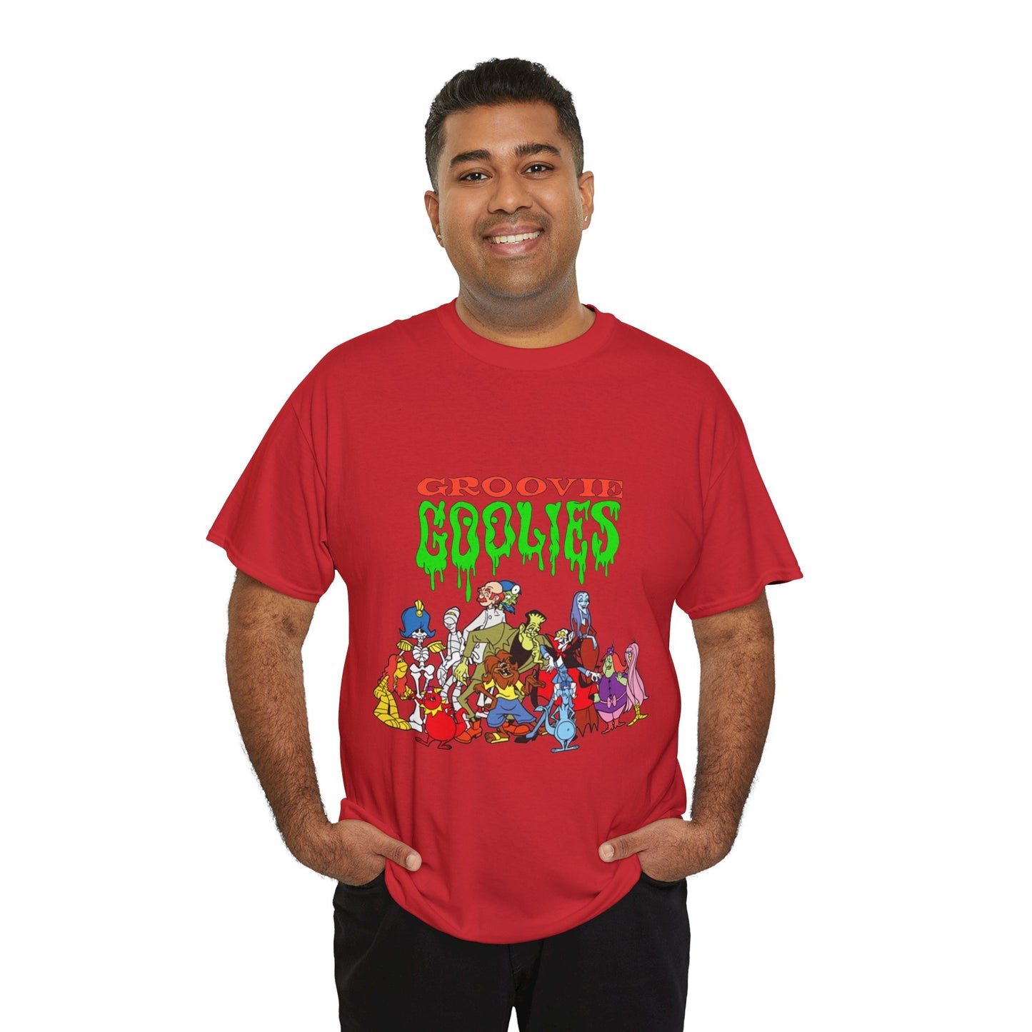 Groovie Goolies T-Shirt - The Monster Trio (Drac, Frankie, Wolfie) - Hagatha, Bella La Ghostly, Boneapart, Mummy - Horrible Hall on Horrible Drive - Filmation Cartoon